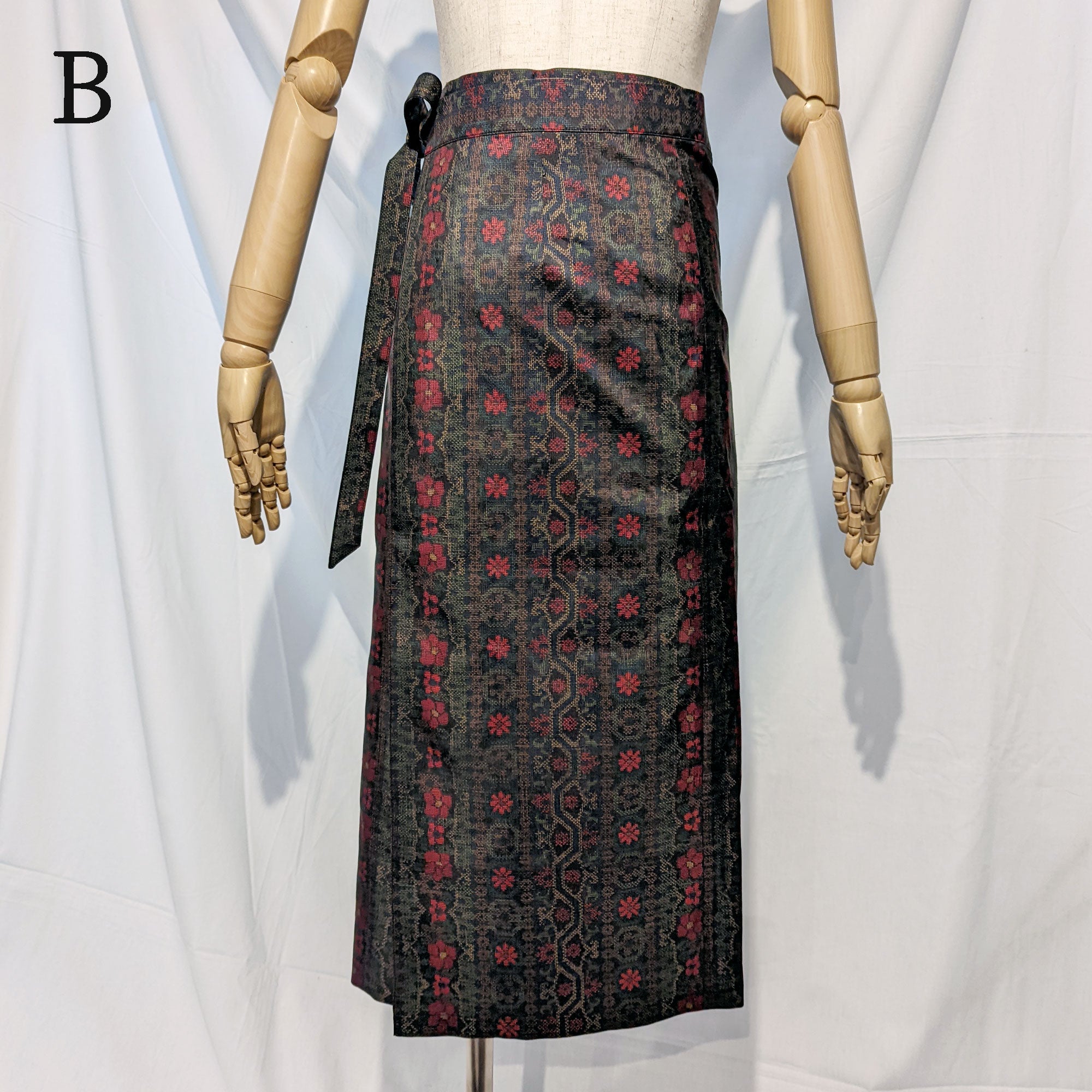 Reversible Skirt Long Straight - Vintage Blu - Oshima