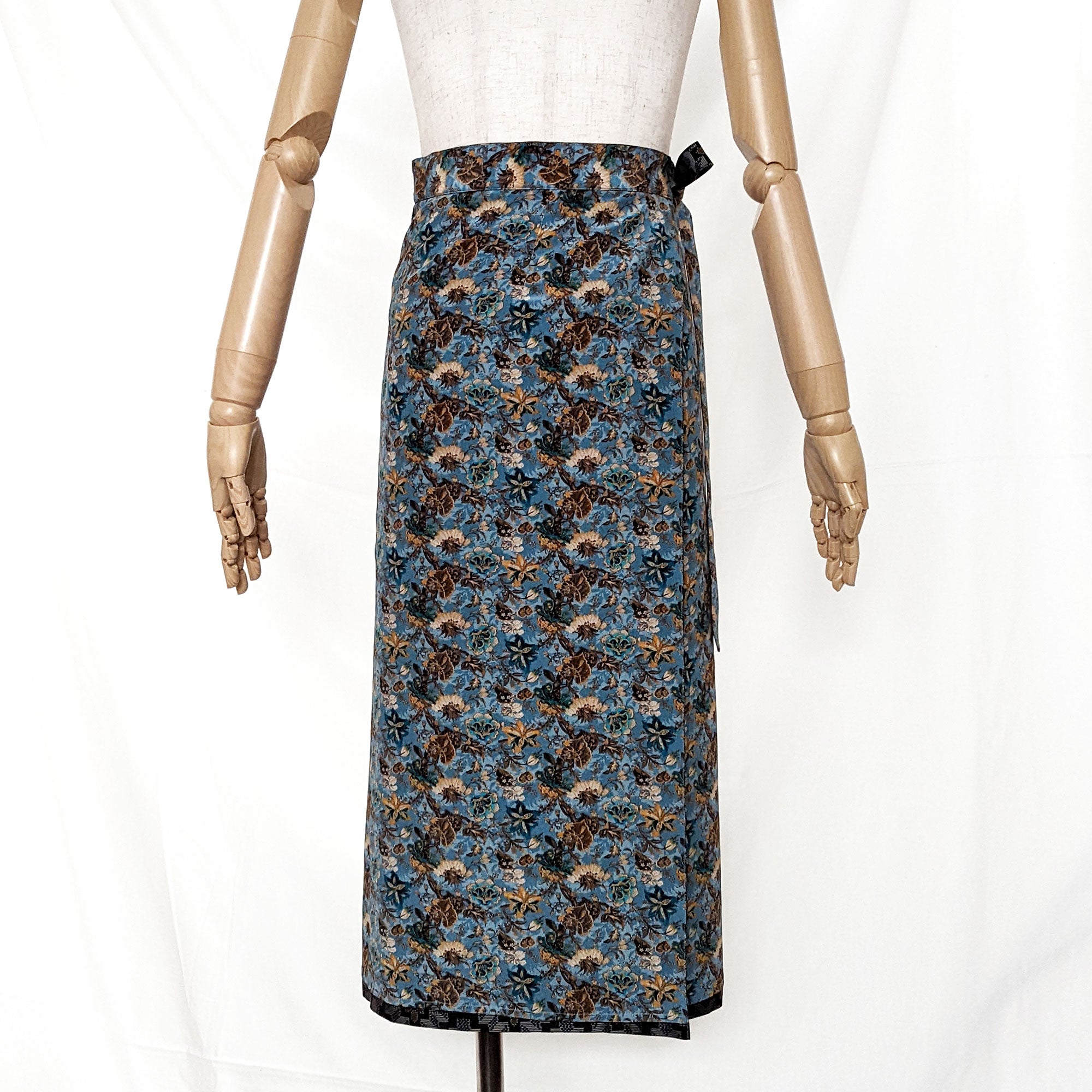 Reversible Skirt Long Straight - Vintage Blu - Oshima