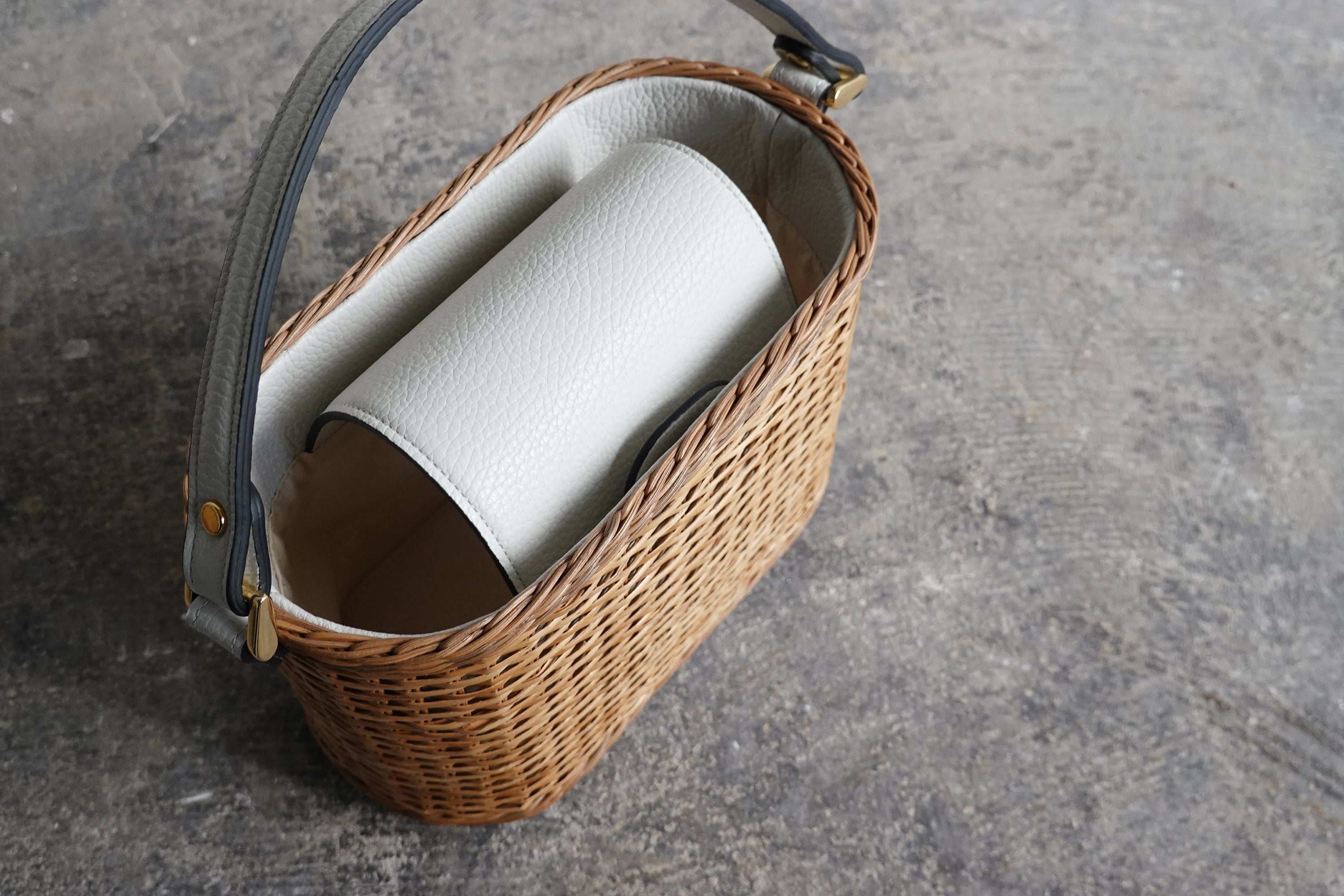 Kiryu-zaiku Basket - Bianco