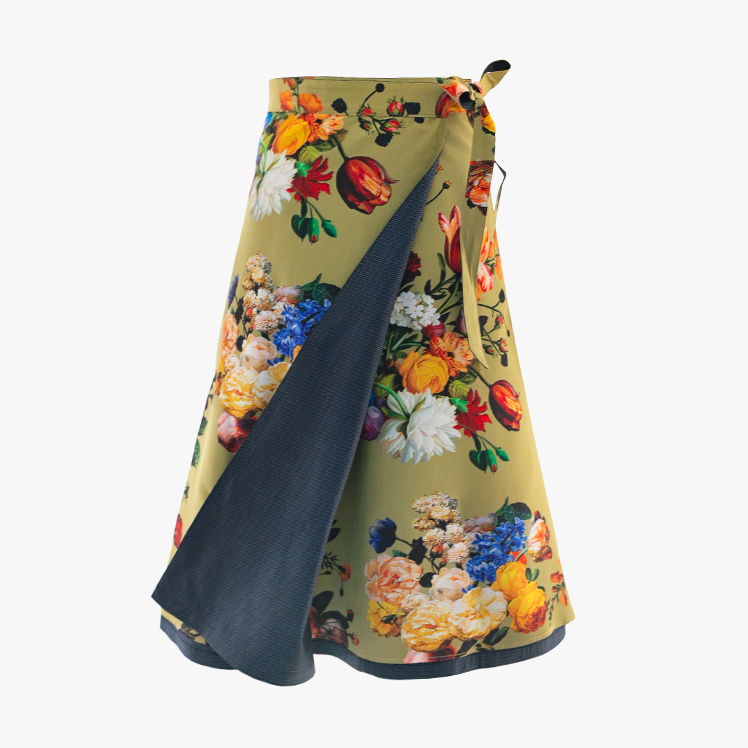 Reversible Skirt Flare - Fiori Bloom - Oshima