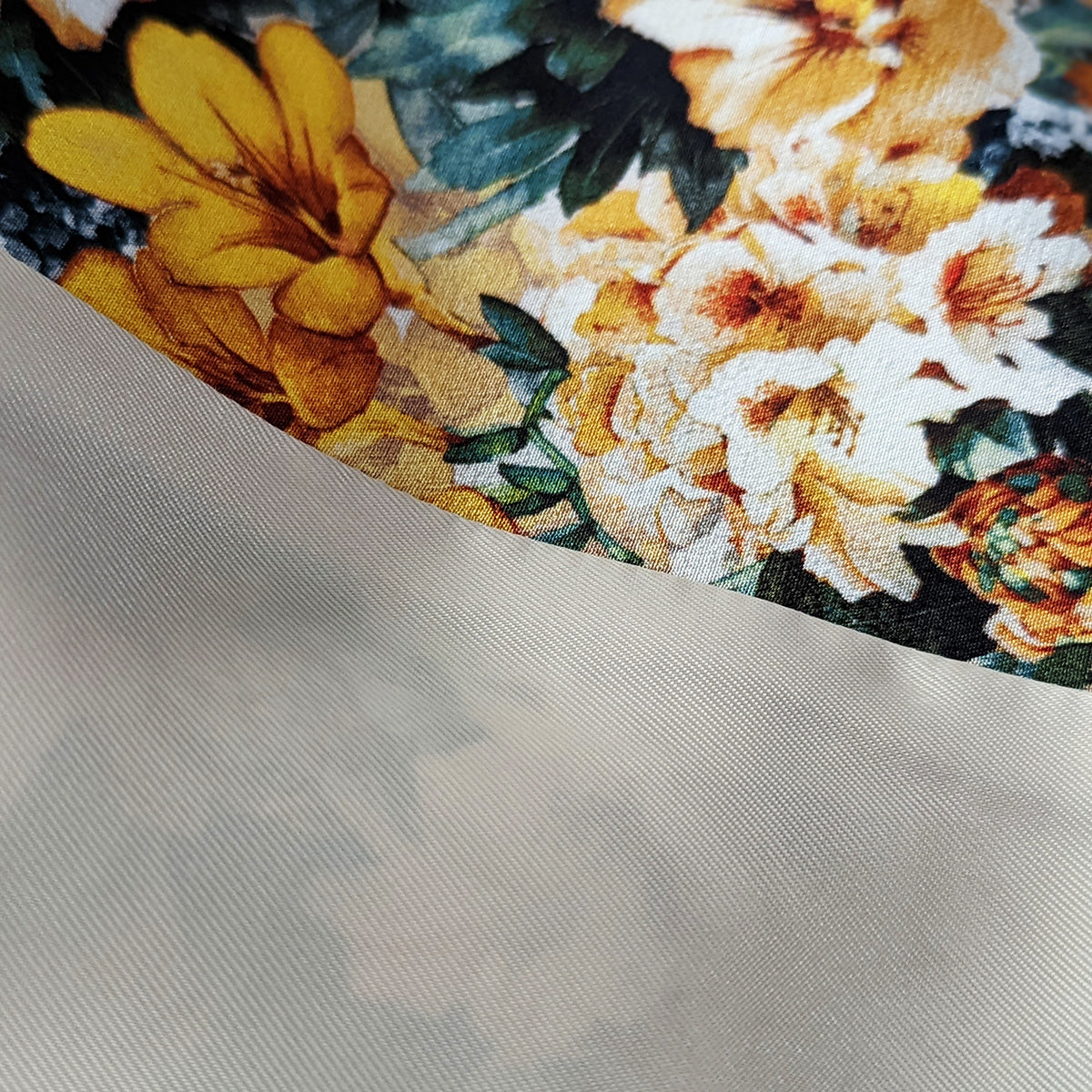 Italian Silk Wrap Skirt - Fiori Giallo