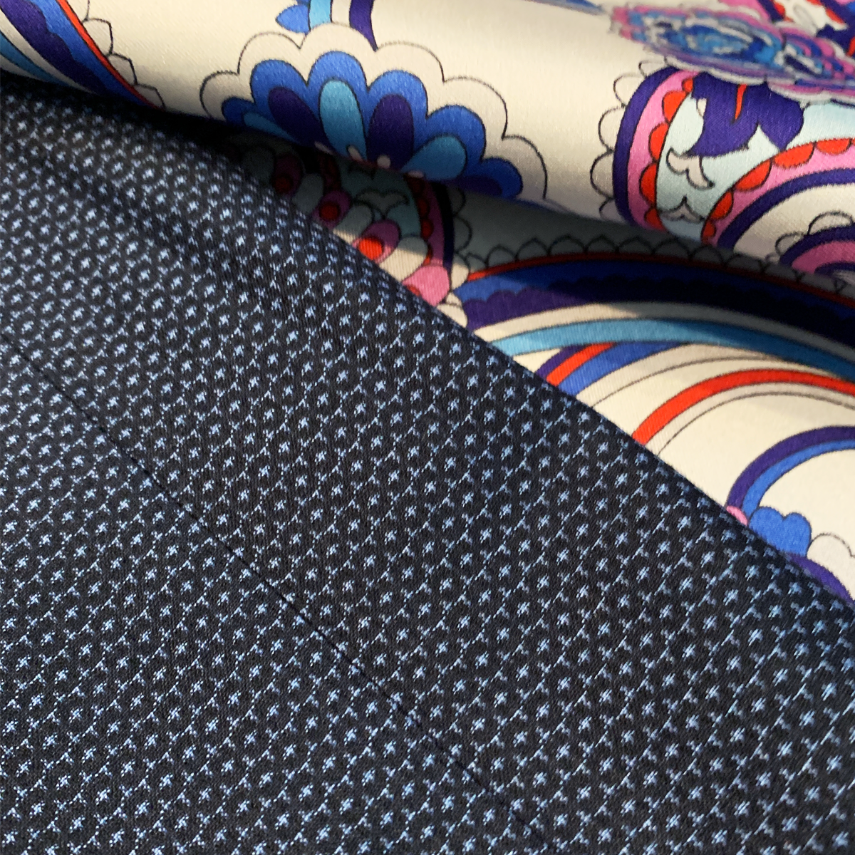 Reversible Skirt Long Straight - Paisley Bianco