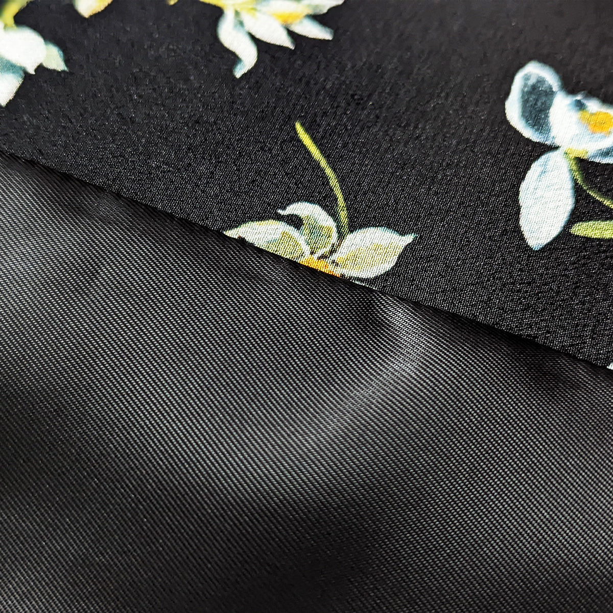 Italian Silk Wrap Skirt - Fiori Notte