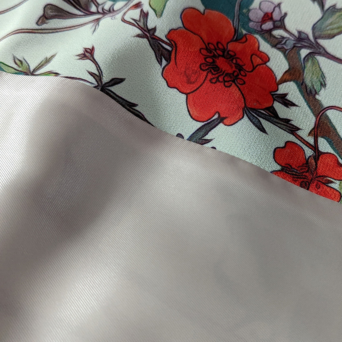 Italian Silk Wrap Skirt - Fiori Primavera