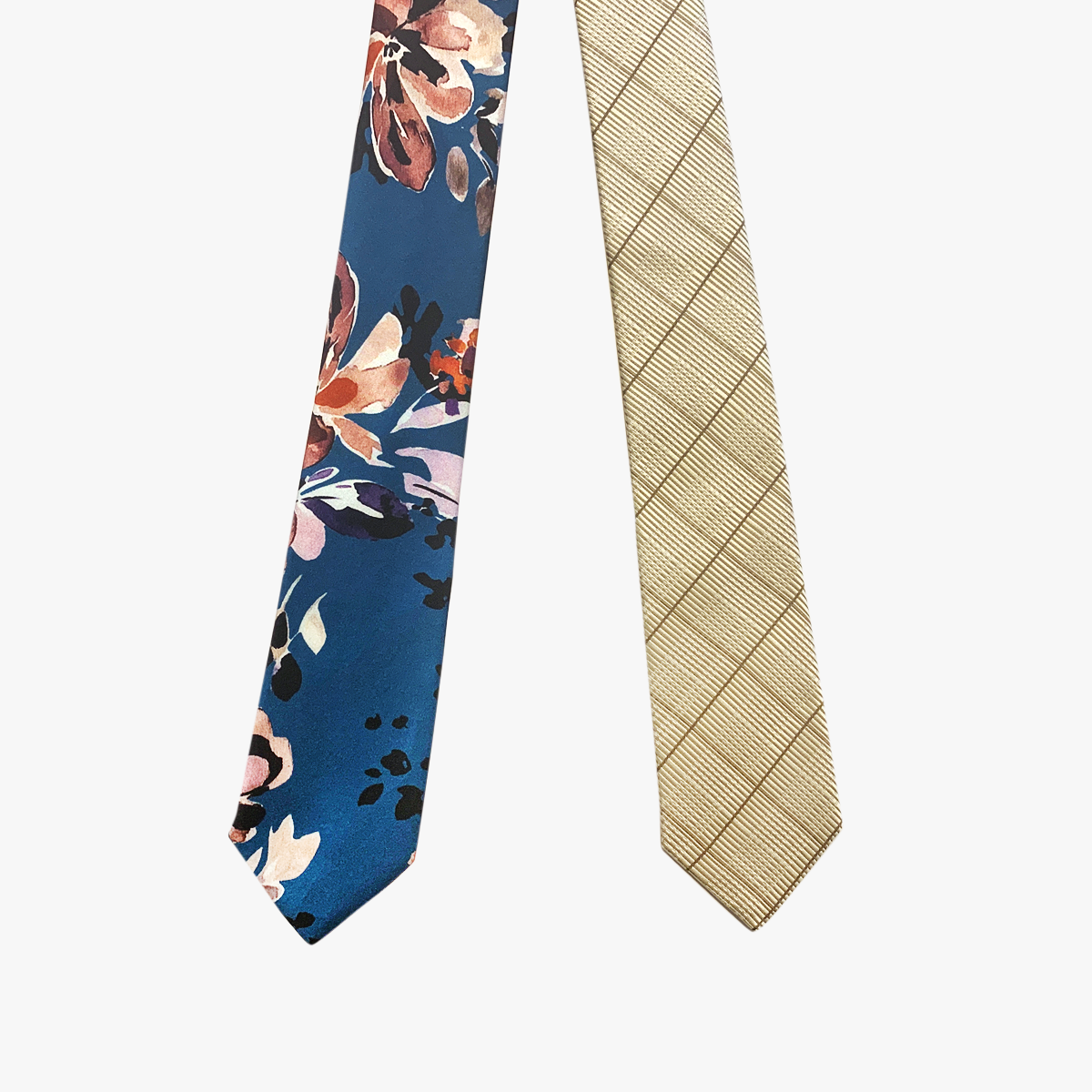 Reversible Tie - Blue Flower