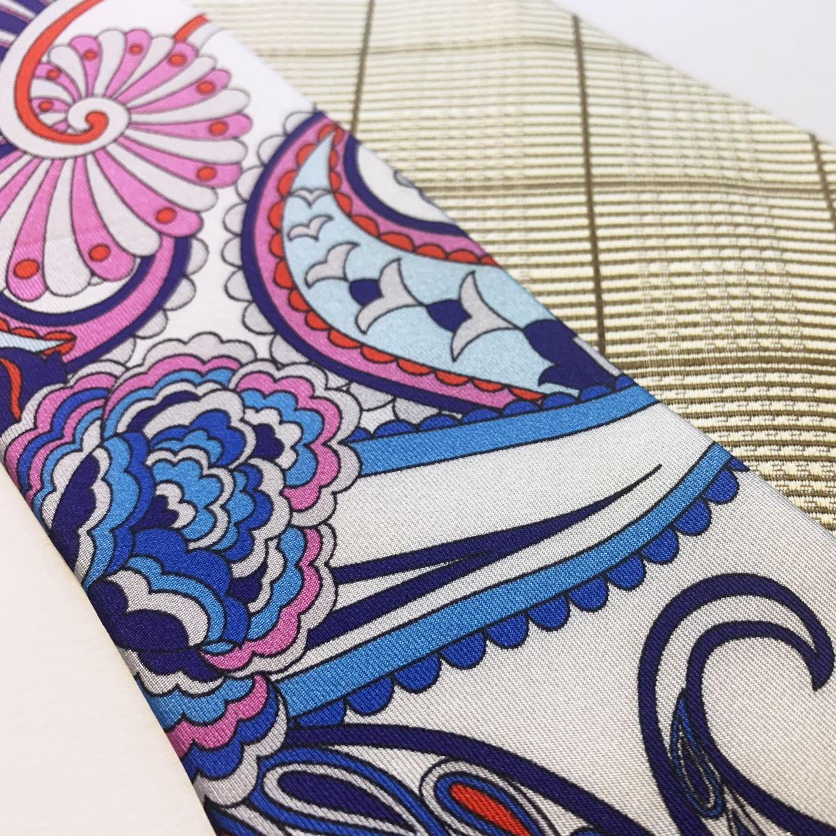 Reversible Tie - Paisley Bianco