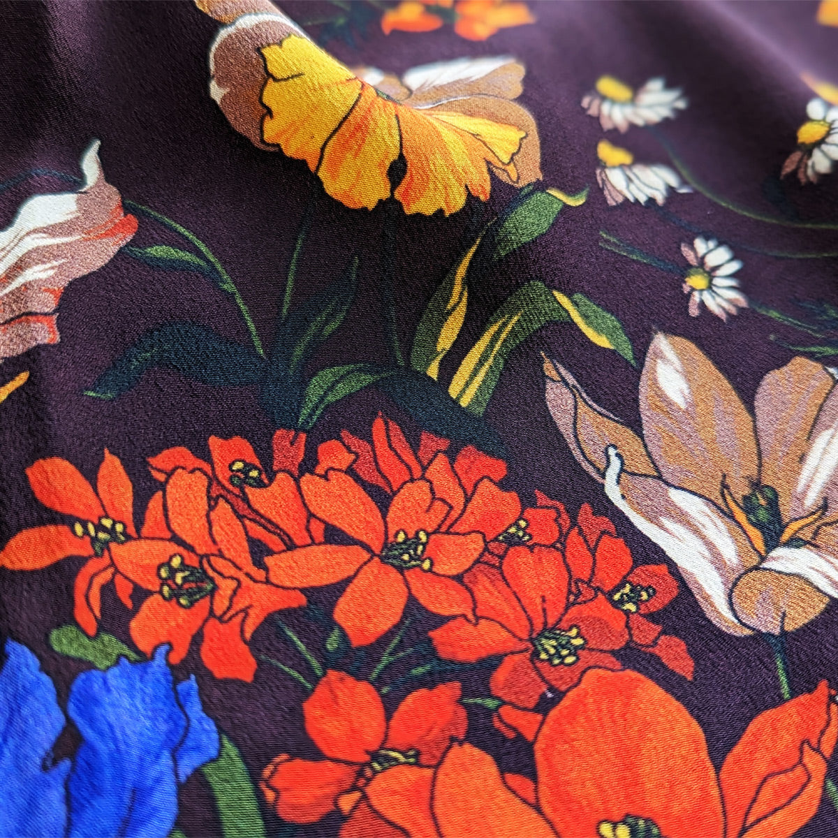 Italian Silk Wrap Skirt - Autunno