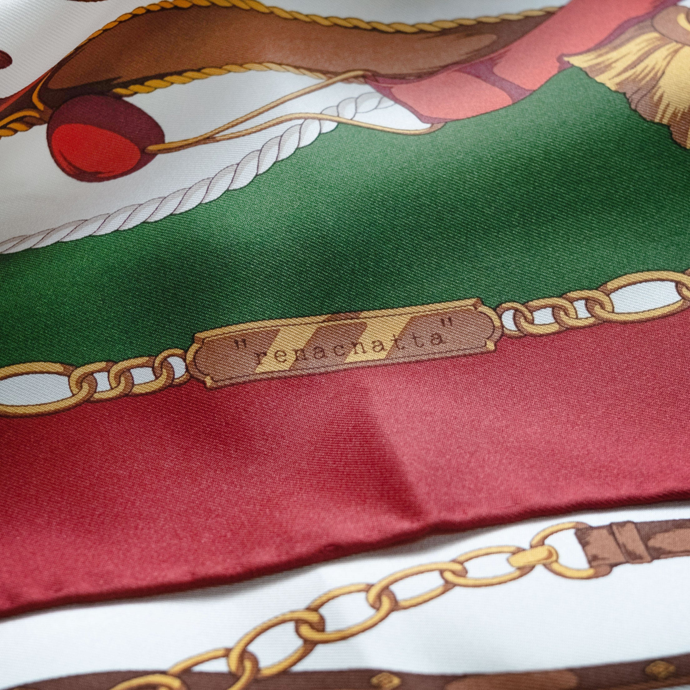 Yokohama Hand Printed Silk Scarf - Red