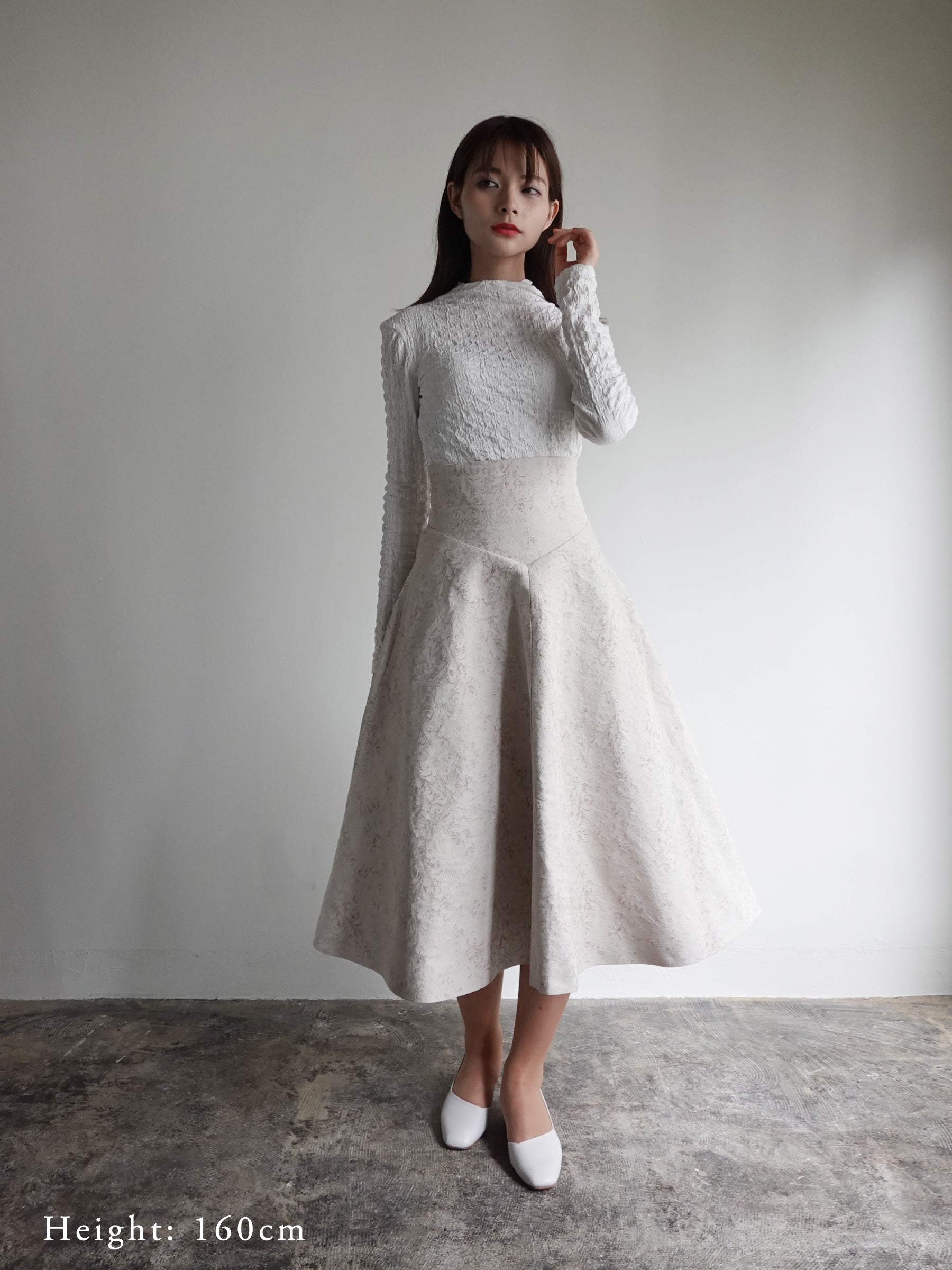 Nishijin High Waist Corset Skirt - Avorio