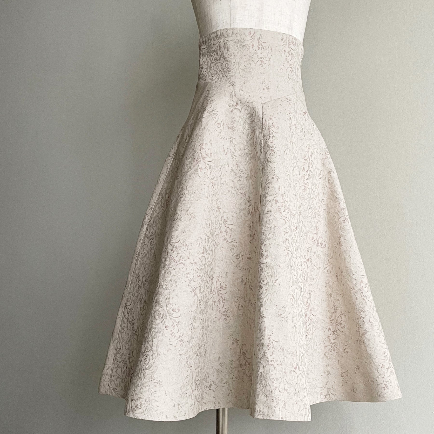 Nishijin High Waist Corset Skirt - Avorio