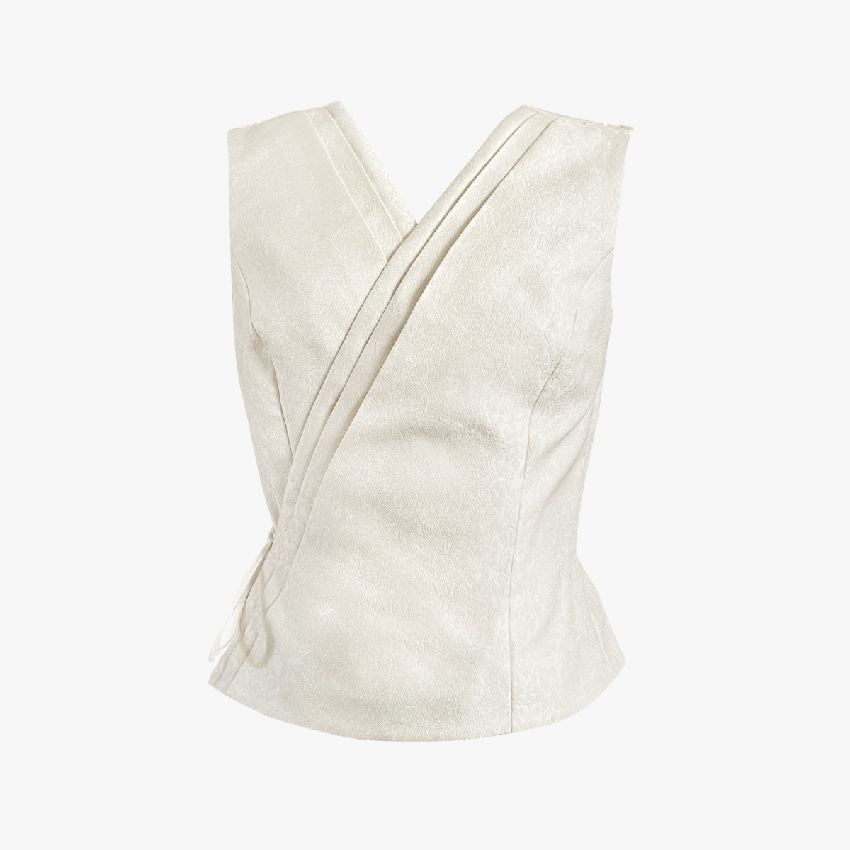 Nishijin Sleeveless Cache-Coeur Tops - Bianco