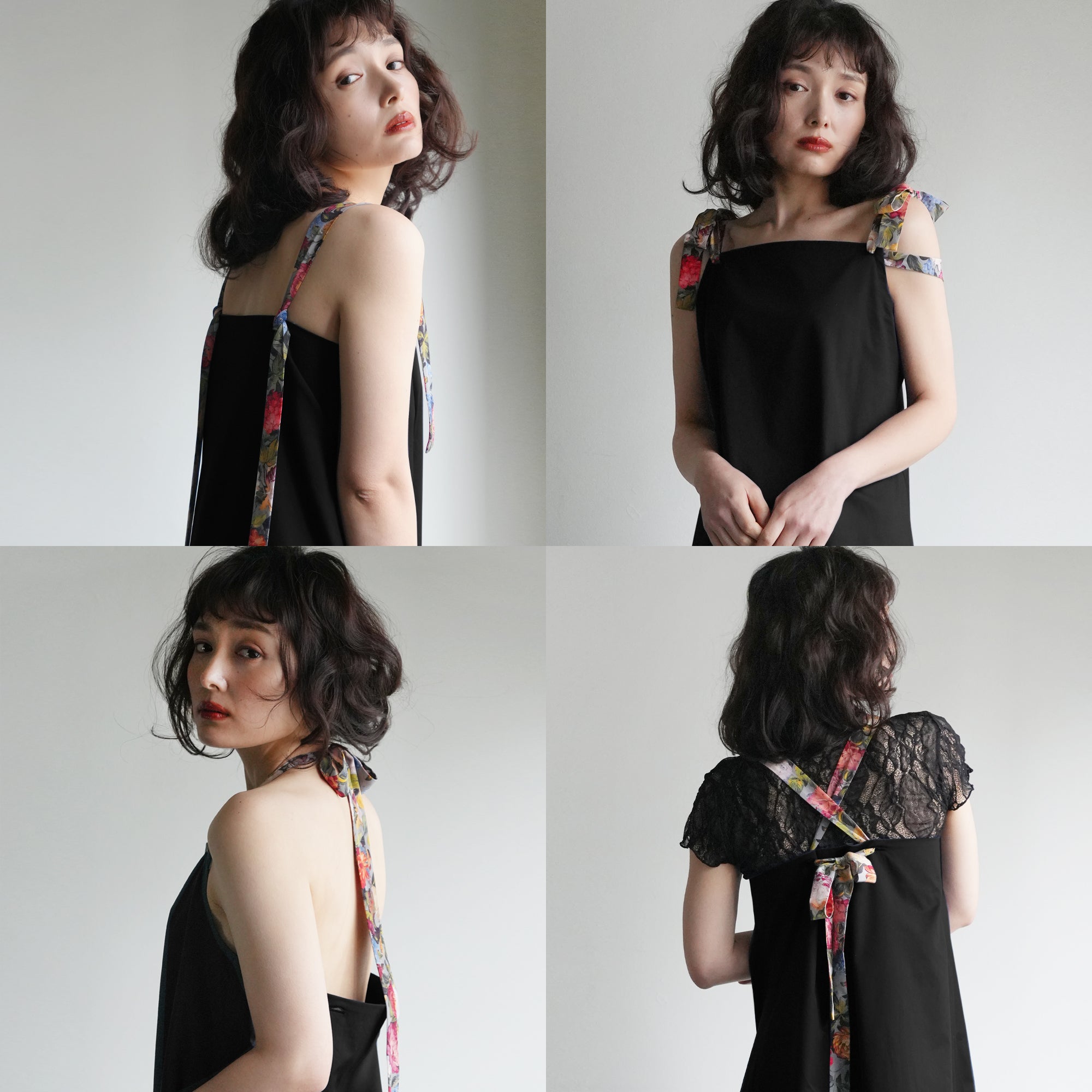 Tie-Strap Black Dress