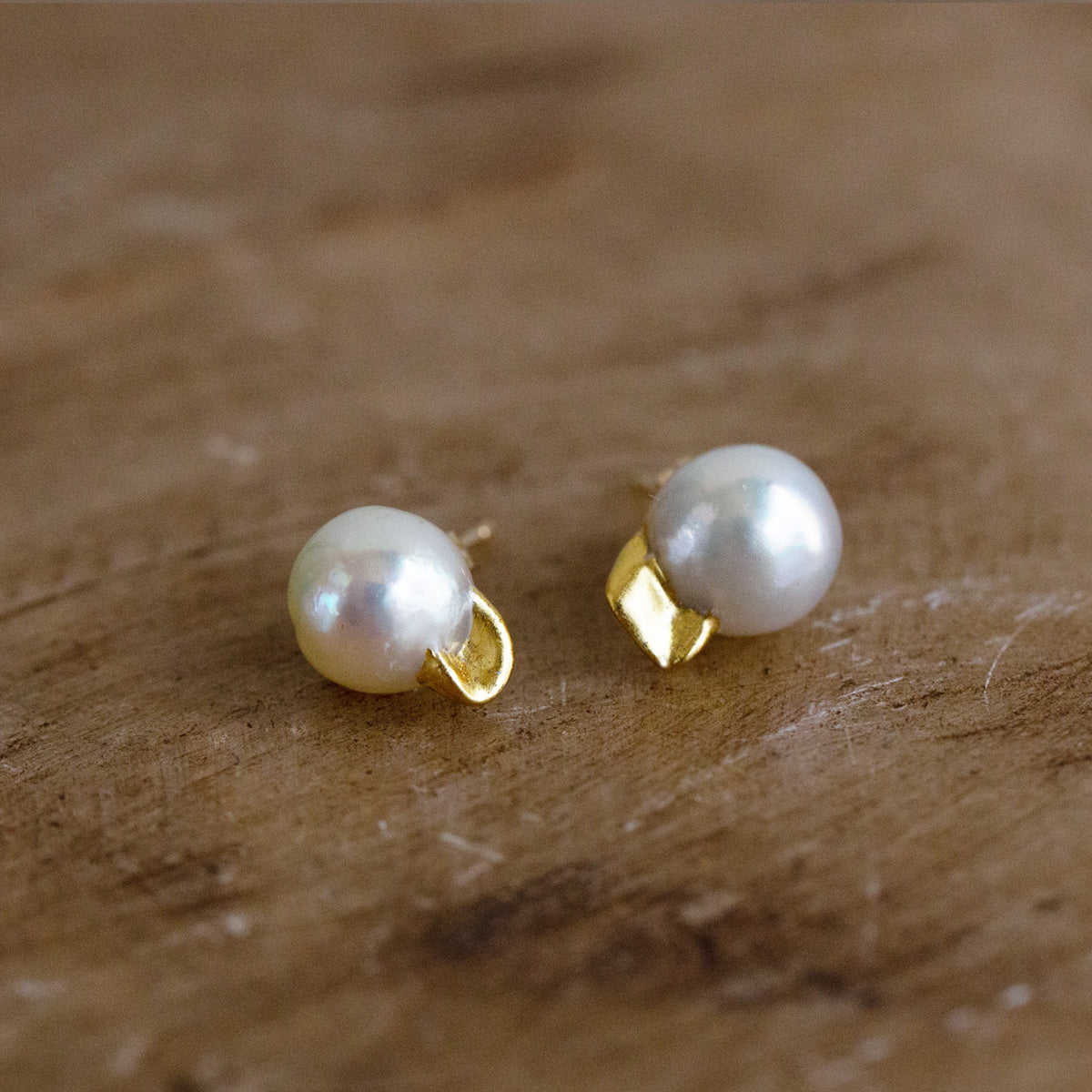 Akoya Loose Baroque Pearl Earrings - Small