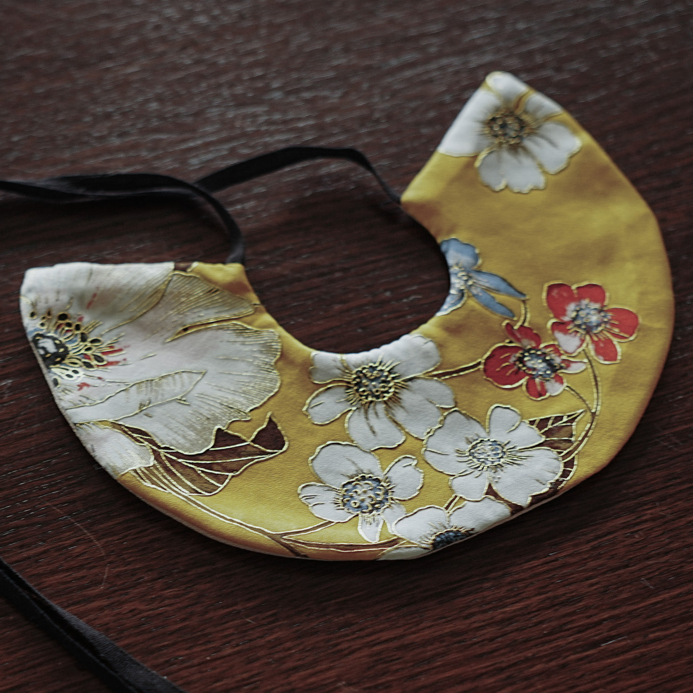 KInsai Loop Hair Wrap - Fiori Bianchi - Giallo