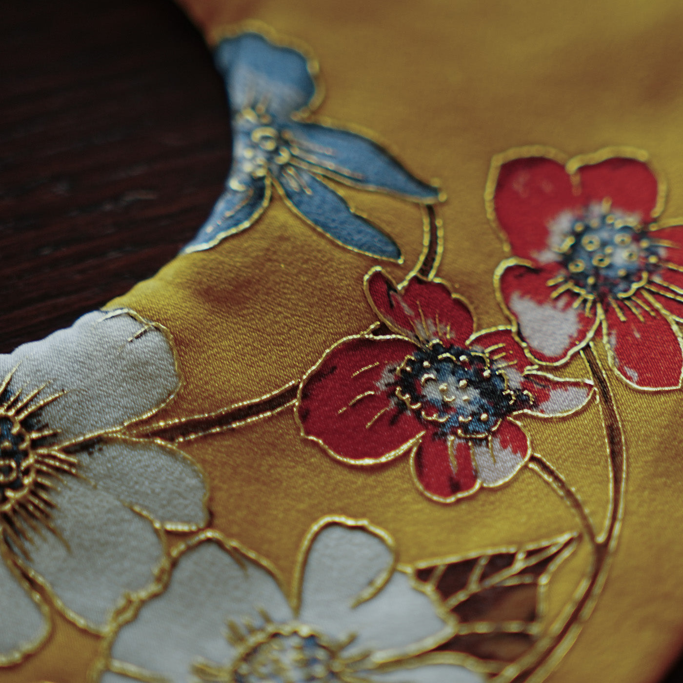 KInsai Loop Hair Wrap - Fiori Bianchi - Giallo