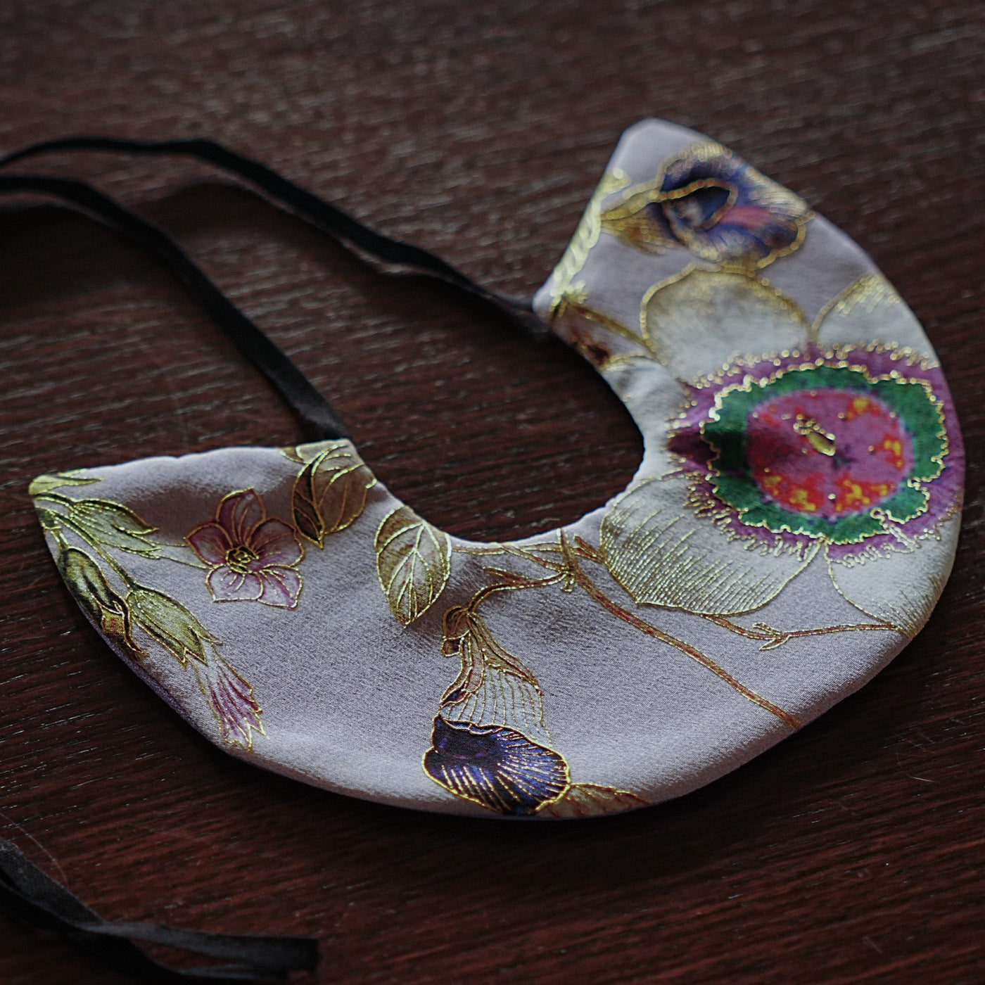 KInsai Loop Hair Wrap - Fiori Bianchi - Viola