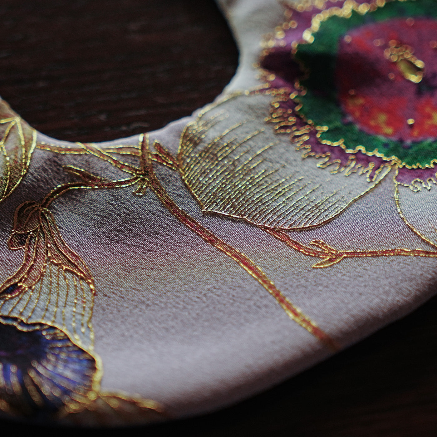 KInsai Loop Hair Wrap - Fiori Bianchi - Viola