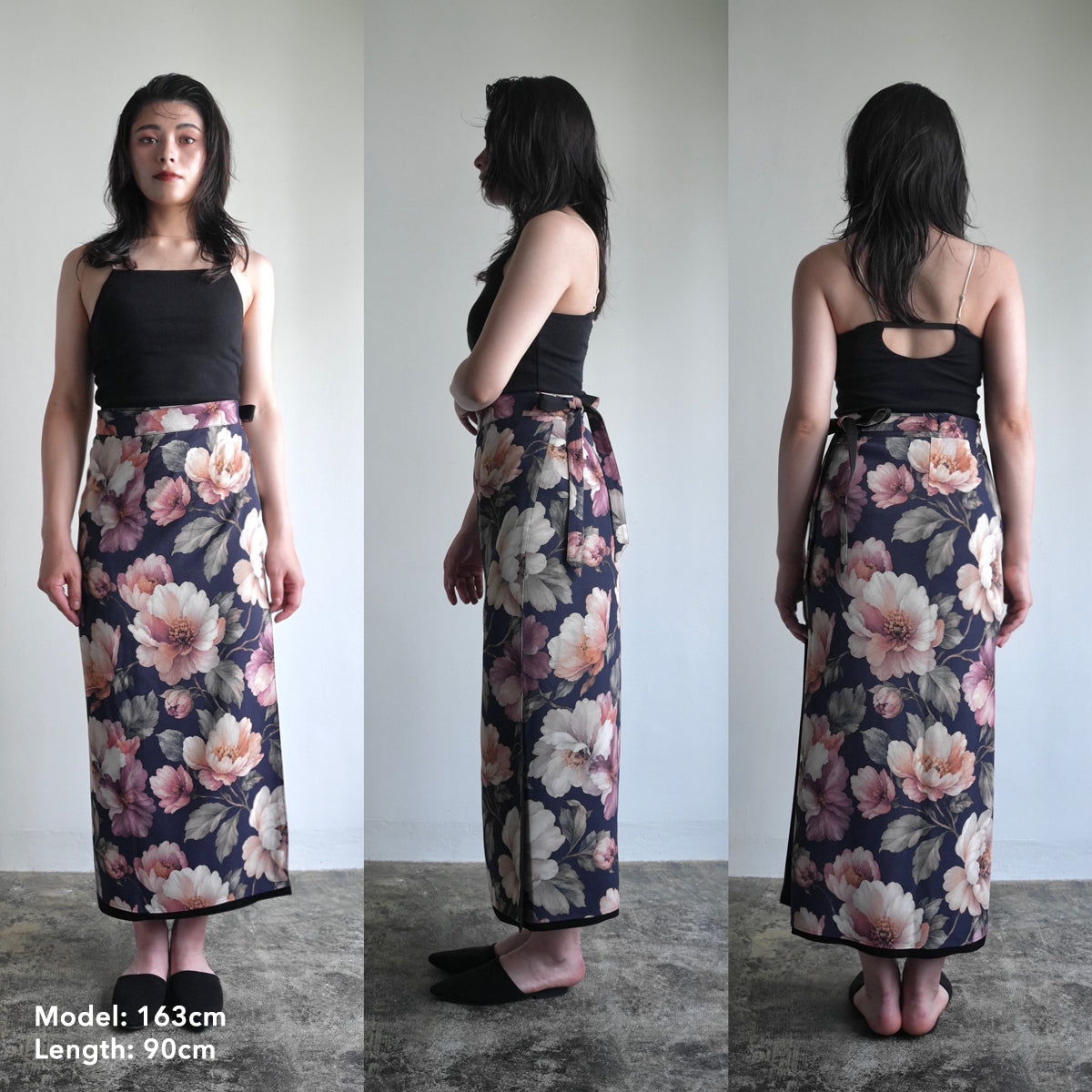 renacnattaレナクナッタ　 リバーシブル巻きロングスカート　完売品 Reversible Skirt Long Straight - Notturno