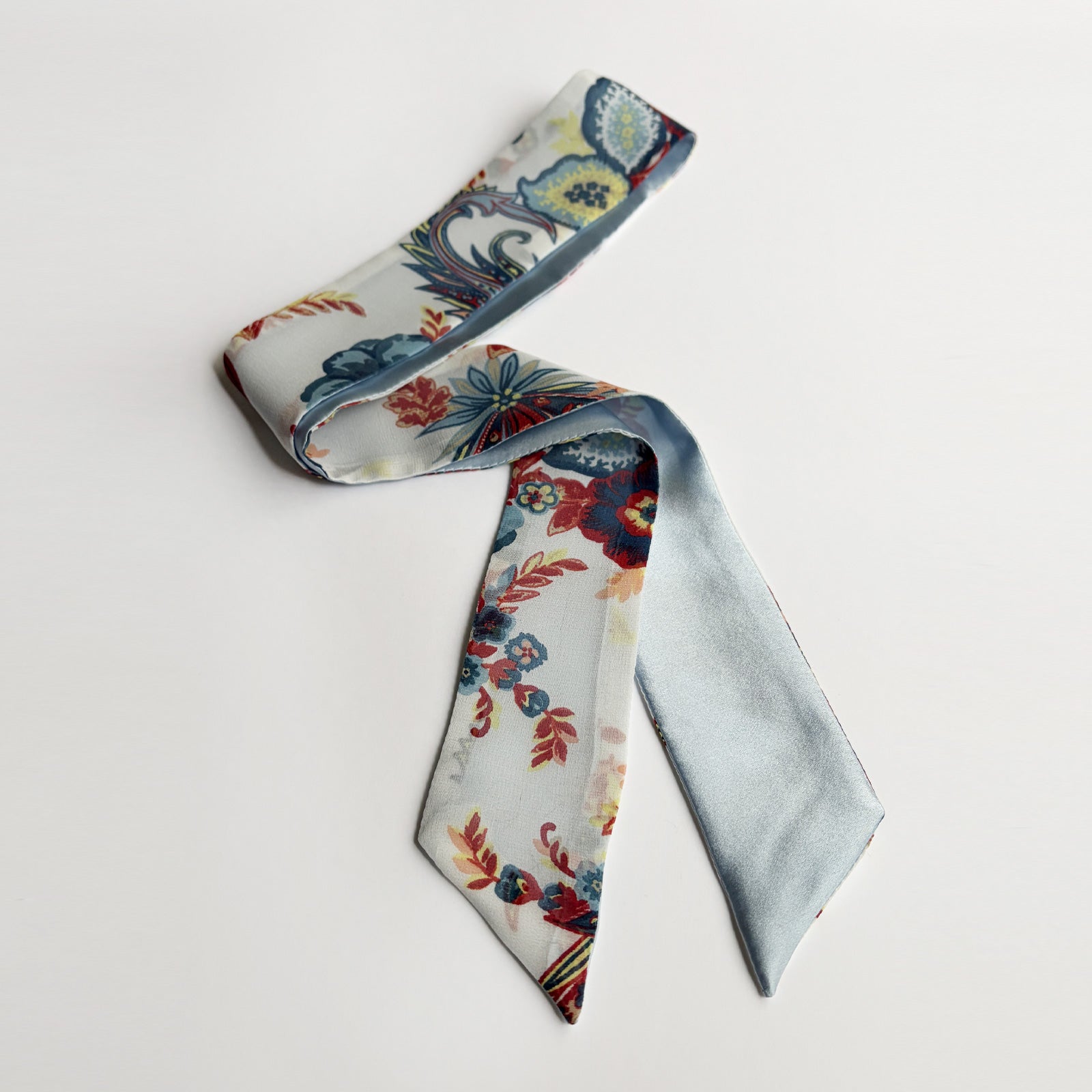 Silk Skinny Scarf - Paisley
