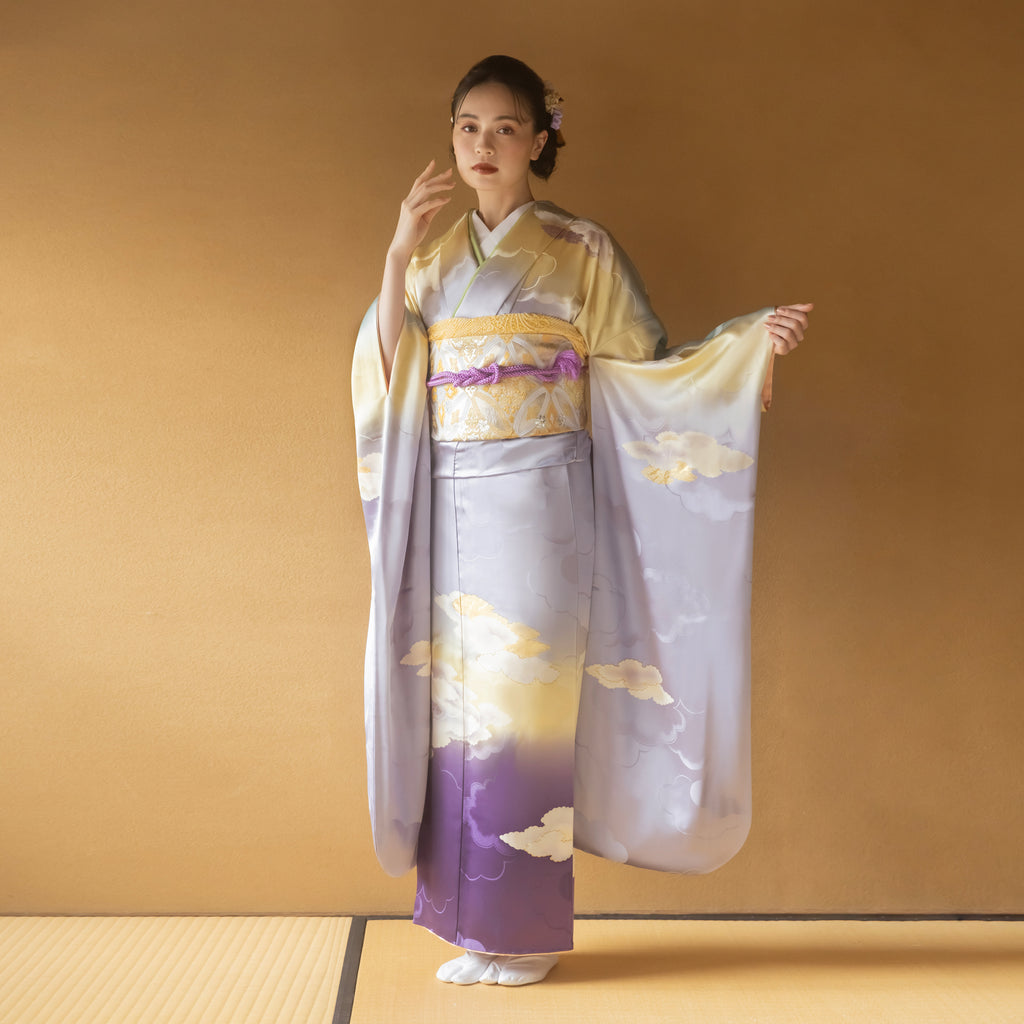 振袖 帯 セット （振袖6点セット】 振袖 振袖帯 銀通し 銀彩 桜花 晴れ 