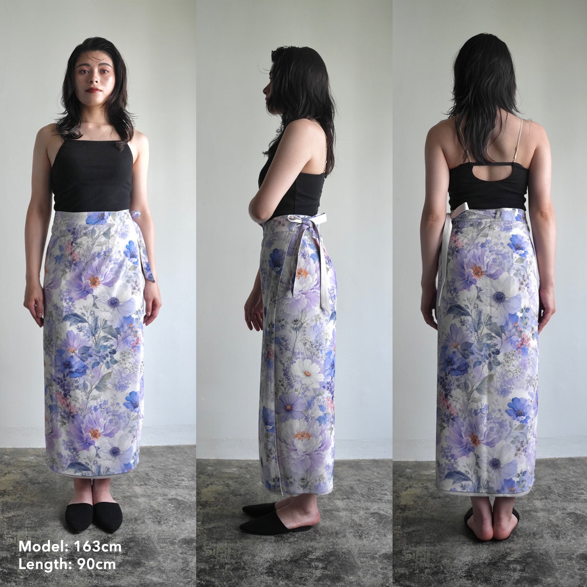 renacnattaレナクナッタ　 リバーシブル巻きロングスカート　完売品 Reversible Skirt Long Straight - Viola