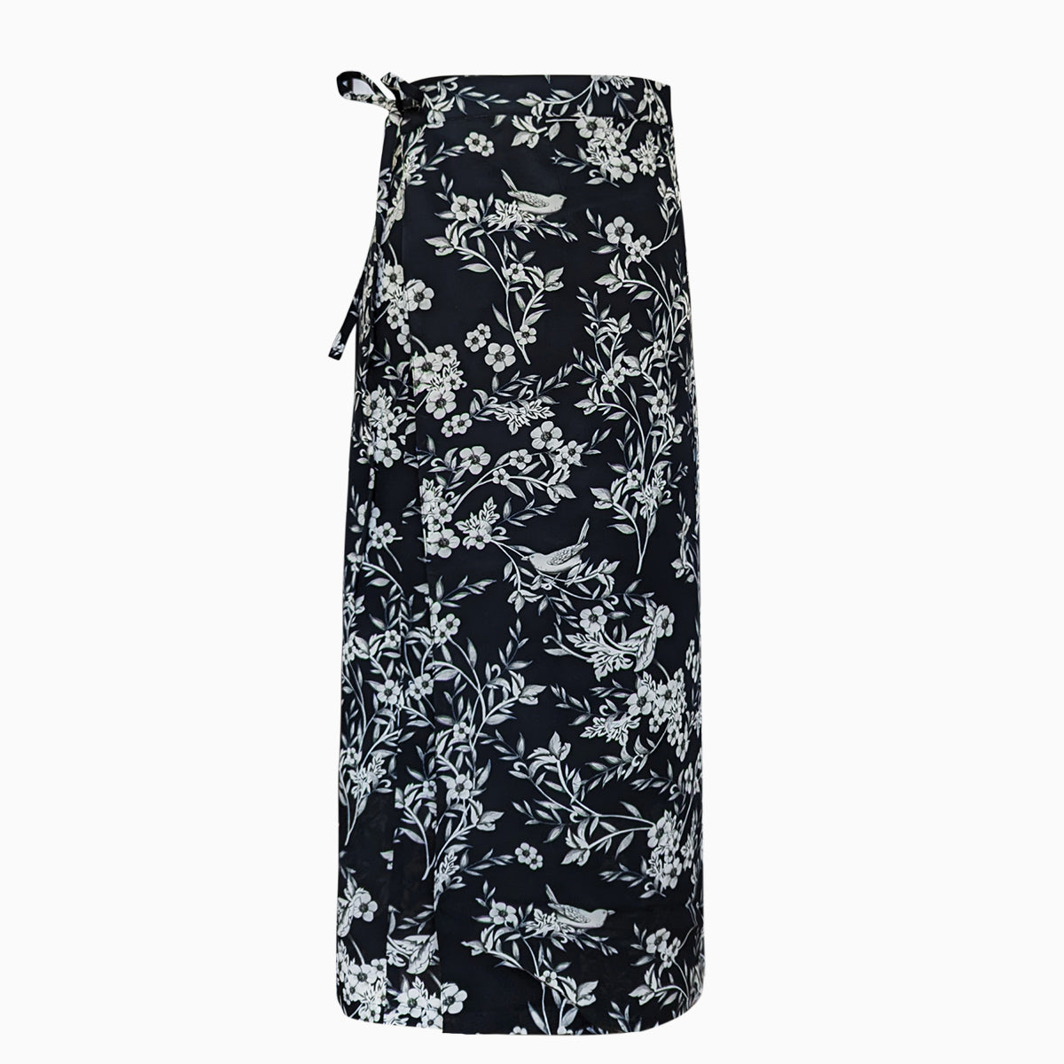 Italian Silk Wrap Skirt - Bianco e Nero