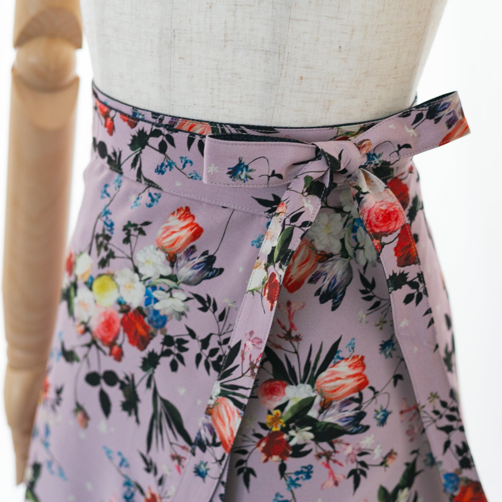 Reversible Skirt Flare - Fiori Rosa - Oshima