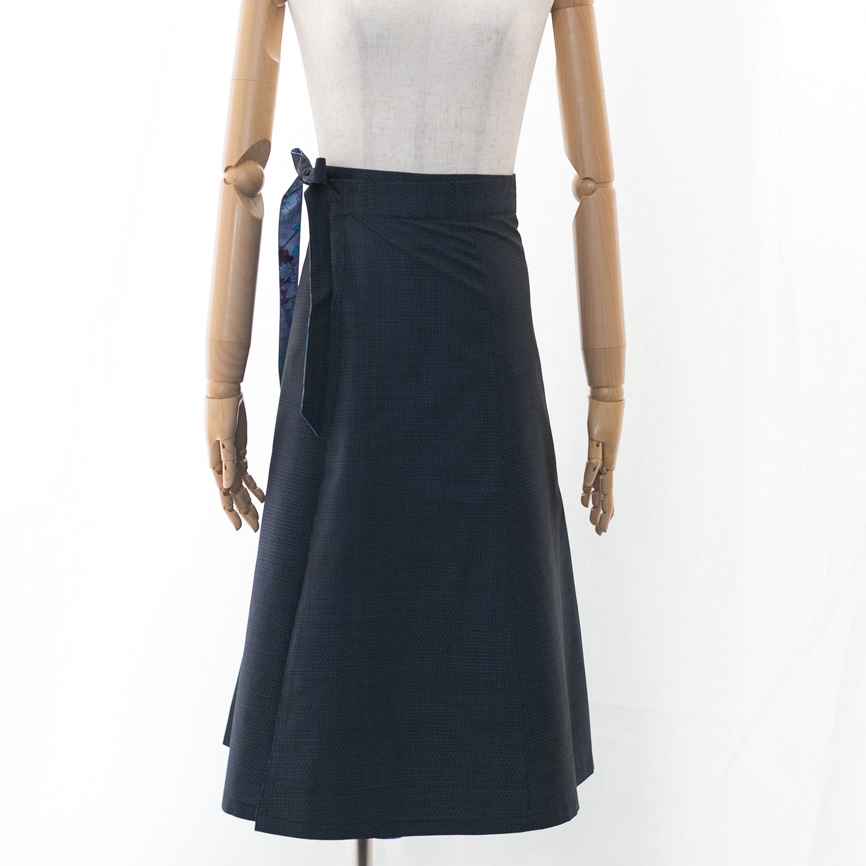 Reversible Skirt Flare - Fiori Viola - Oshima