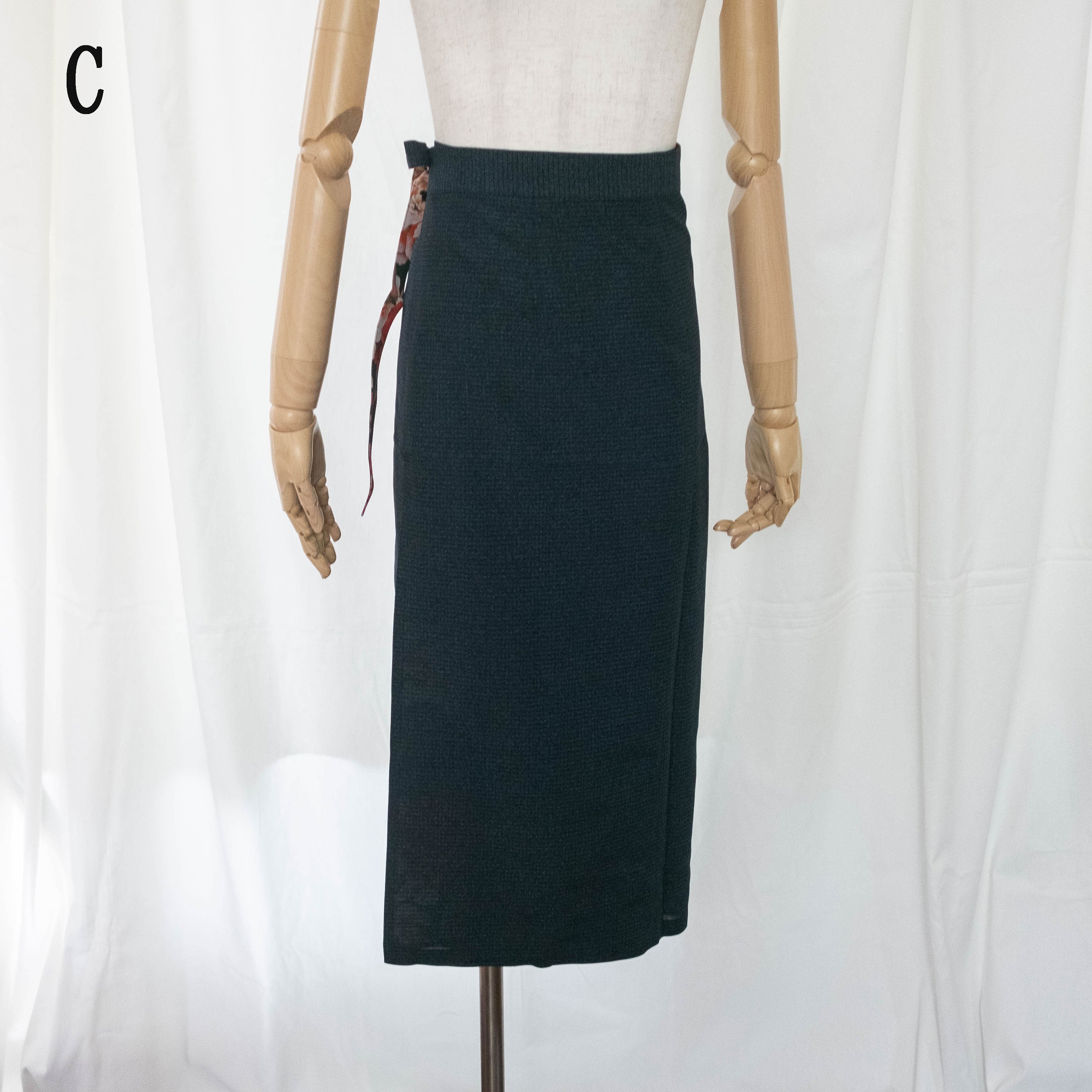 Reversible Skirt Long Straight - Fiori Verde