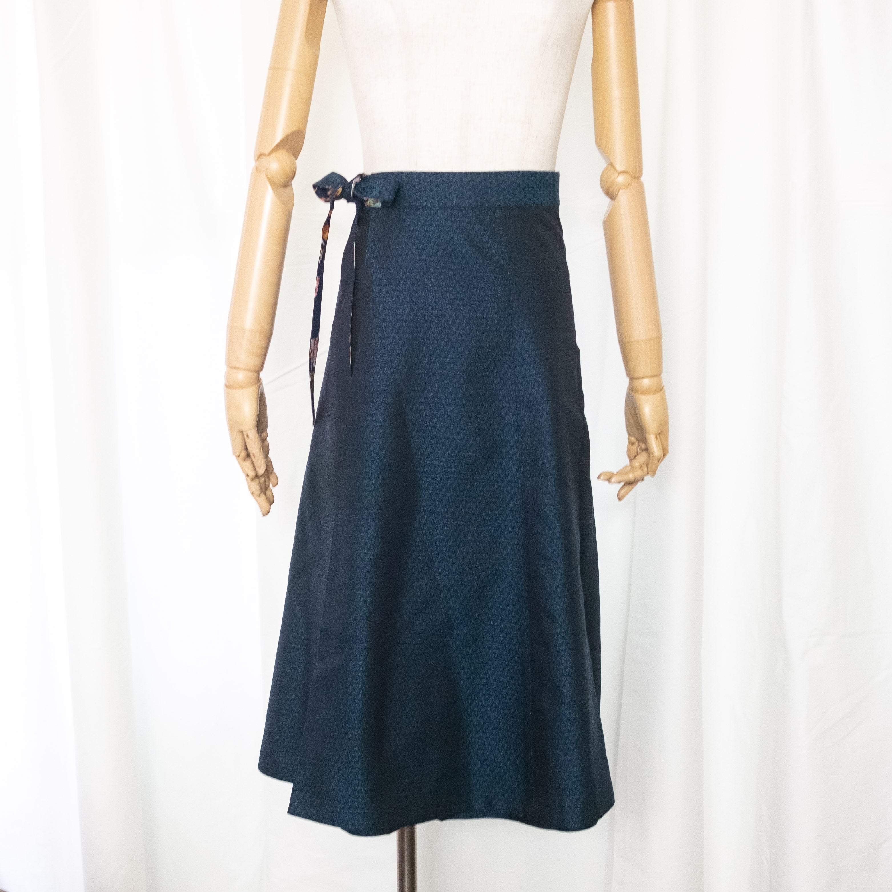 Reversible Skirt Flare - Fiori Navy