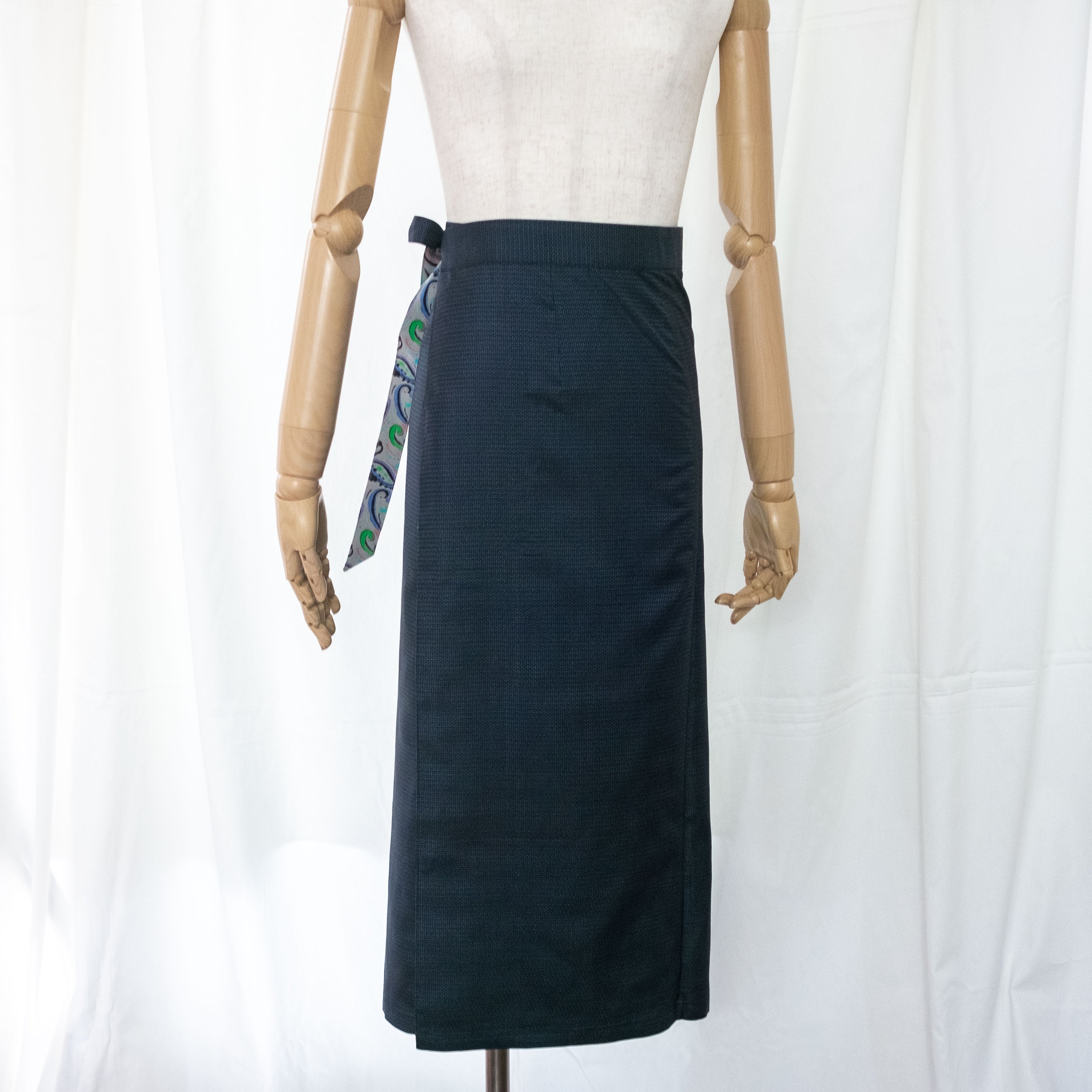 Reversible Skirt Long Straight - Paisley - Oshima