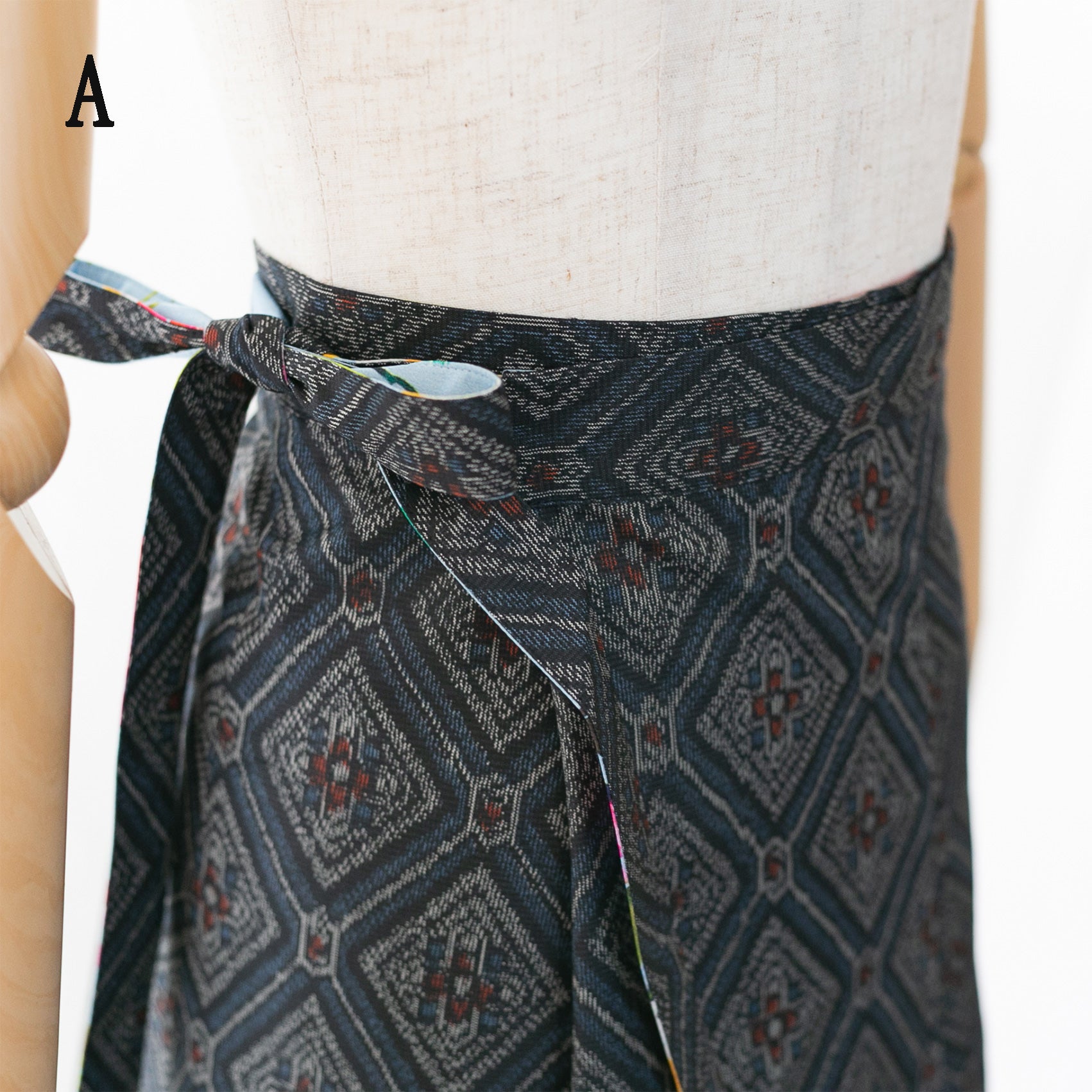 Reversible Skirt Flare - Firoi Azzurro - Oshima