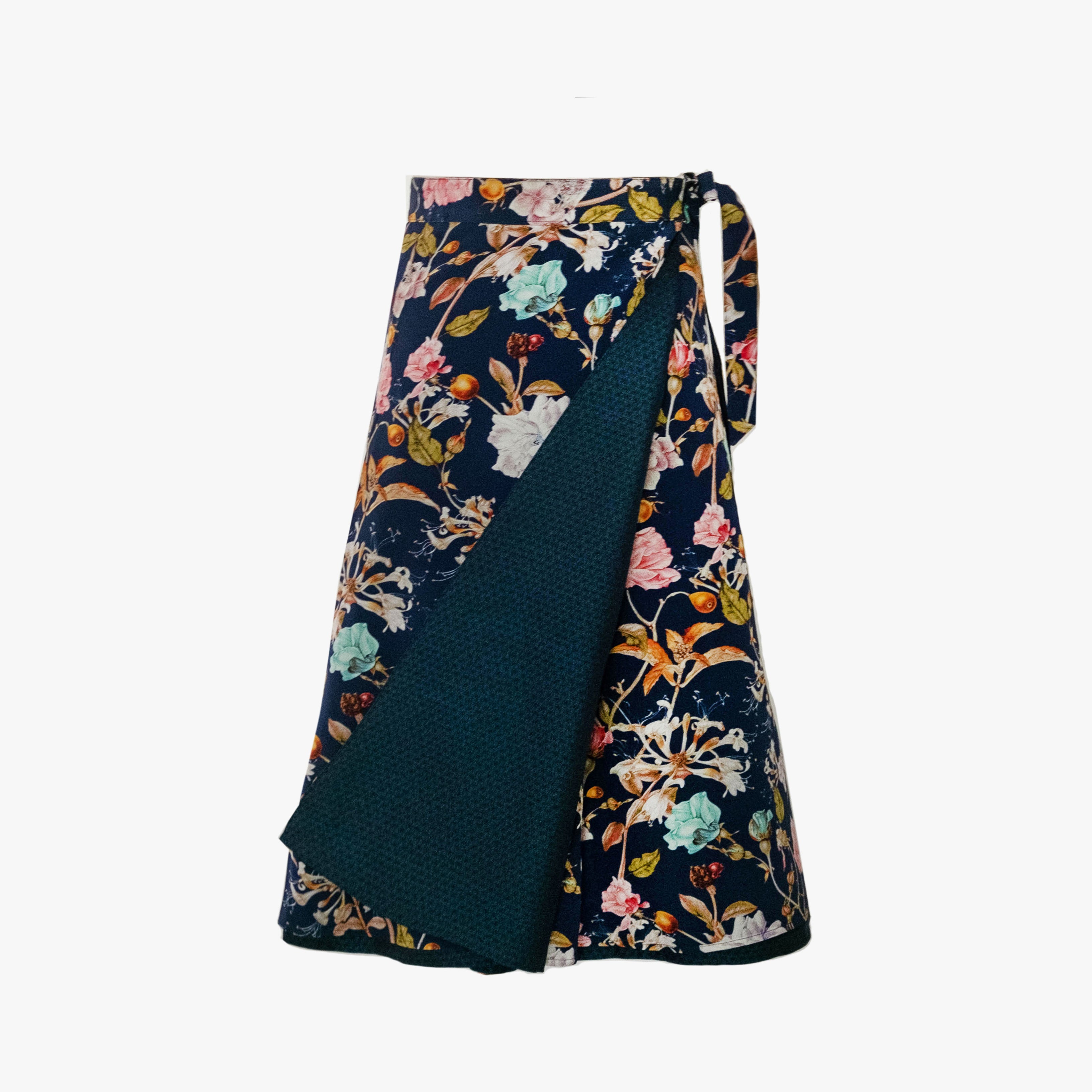 Reversible Skirt Flare - Fiori Navy