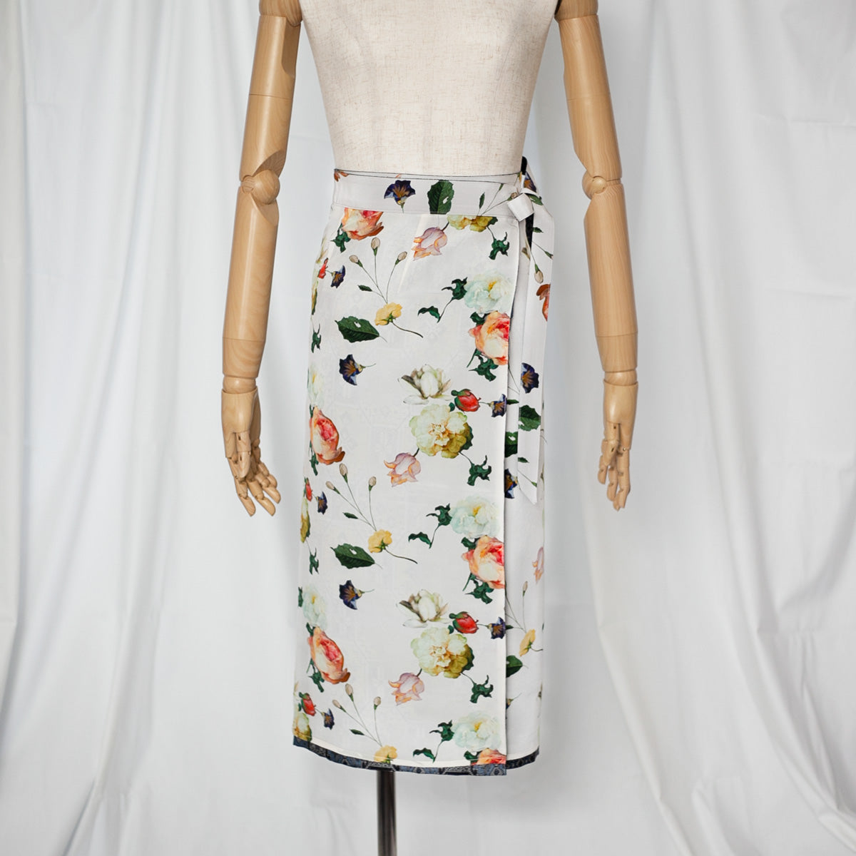 Reversible Skirt Medium Straight - Fiori - Oshima
