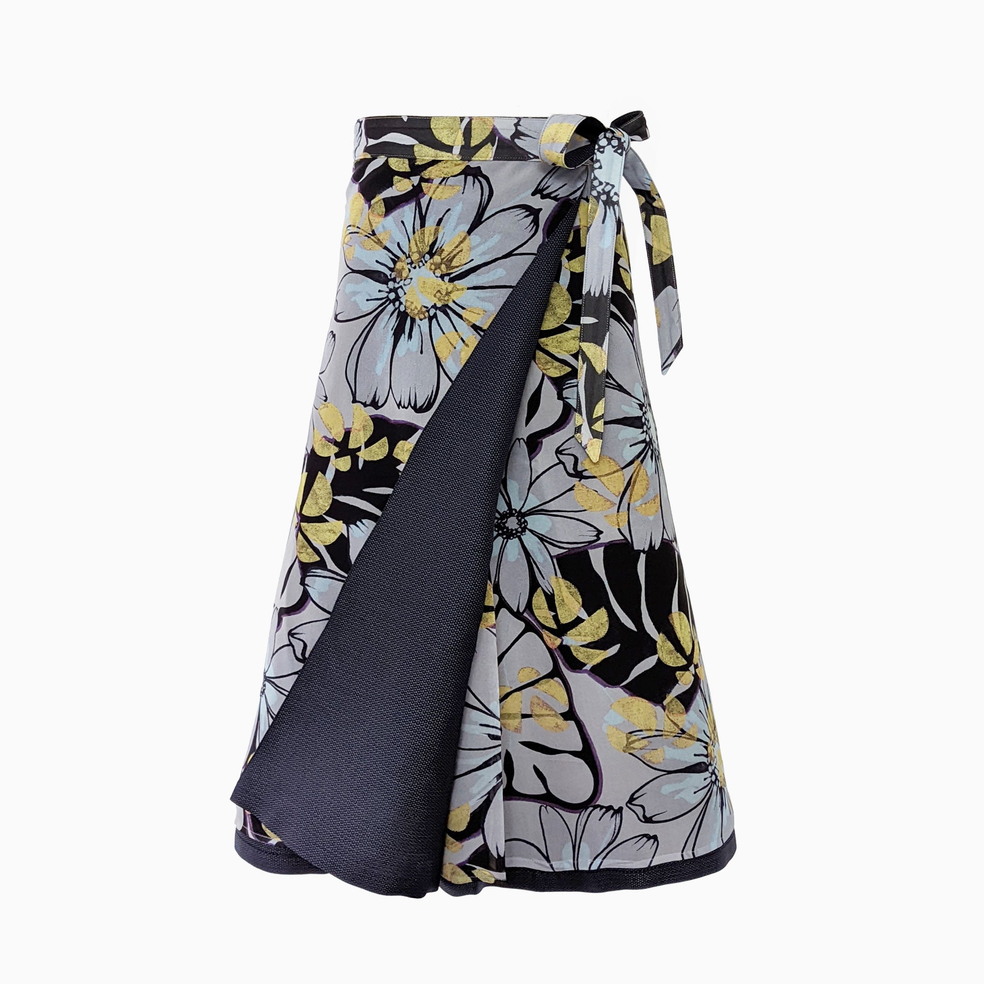 Reversible Skirt Flare - Fiori Mono - Oshima