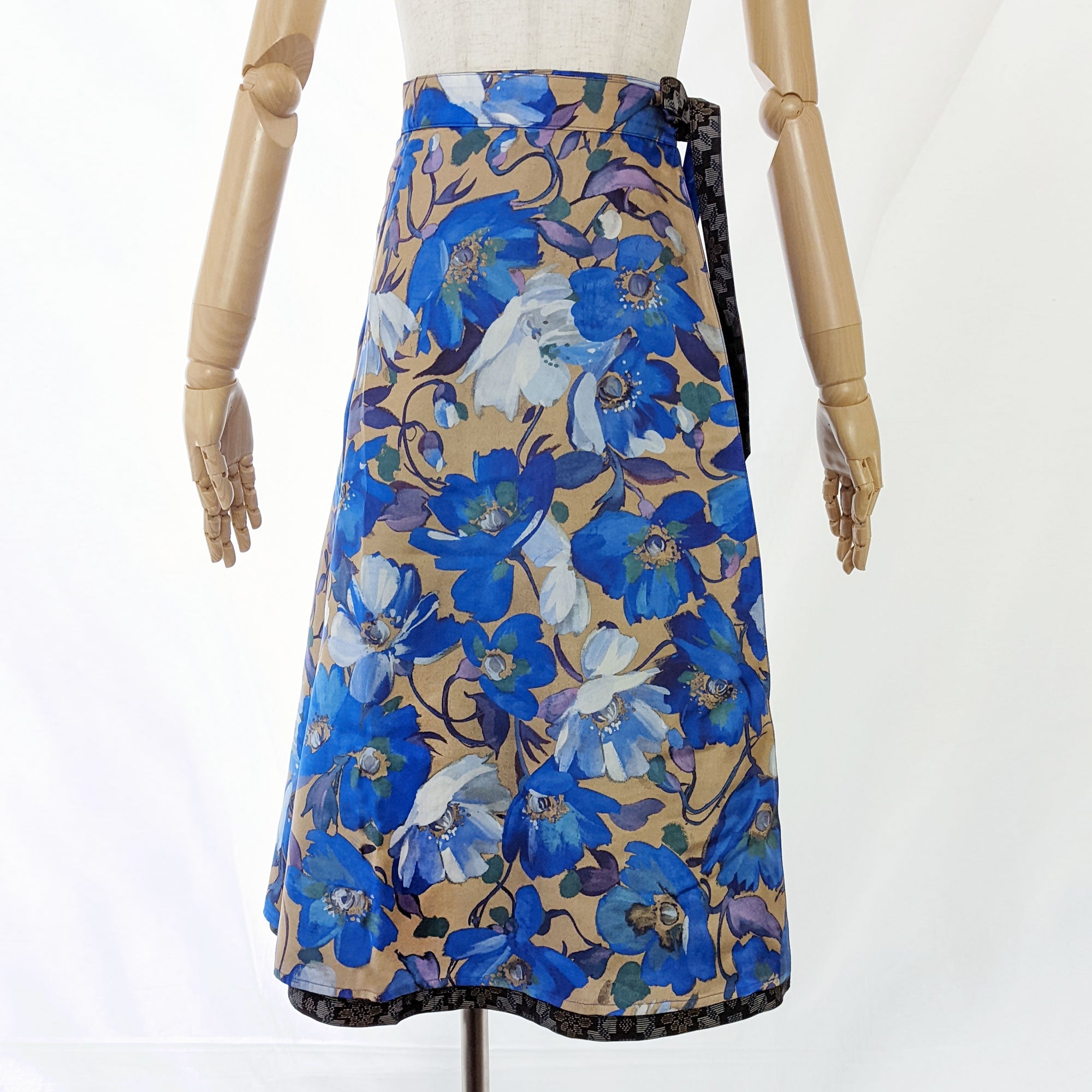 Reversible Skirt Flare - Fiori Oro - Oshima