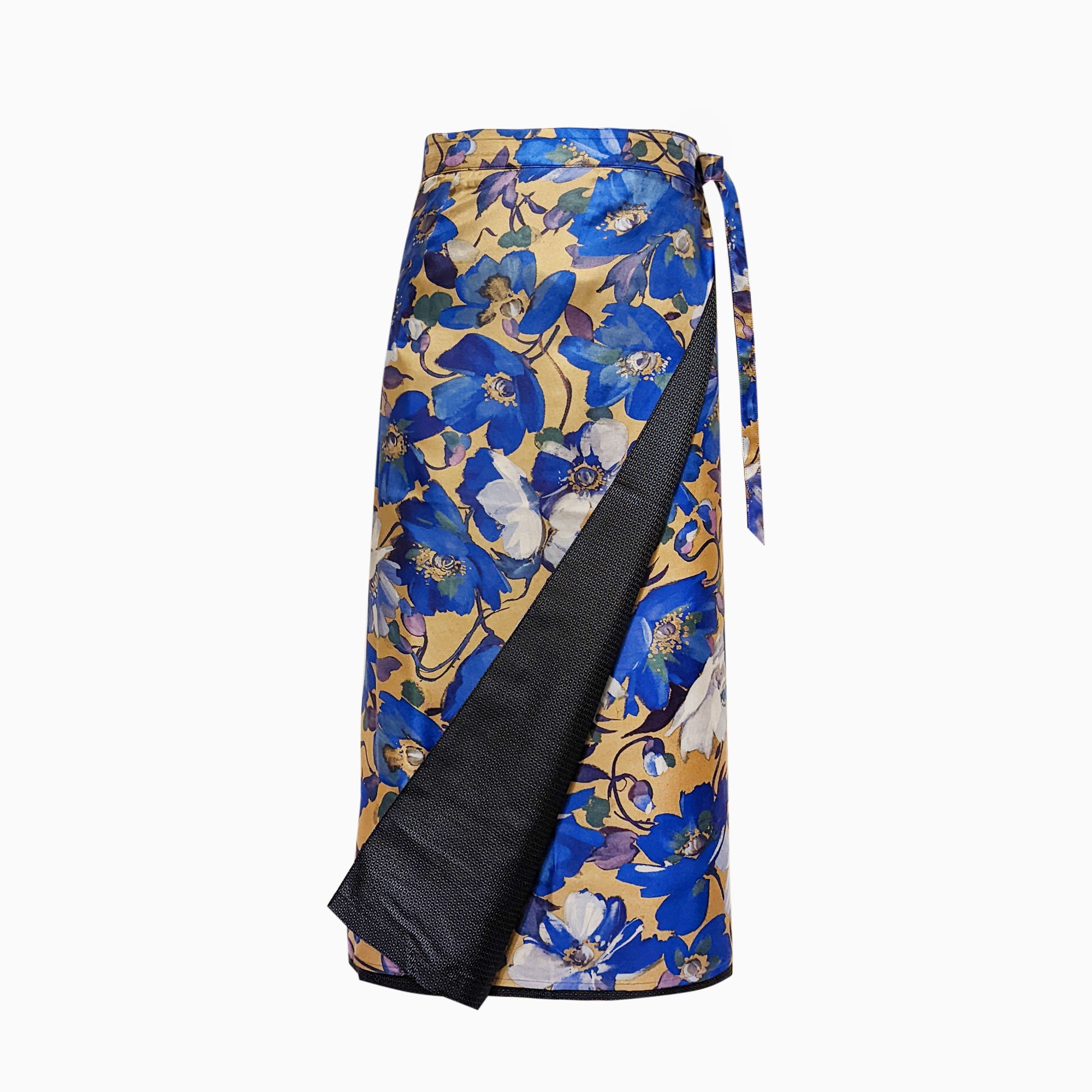 Reversible Skirt Long Straight - Fiori Oro - Oshima