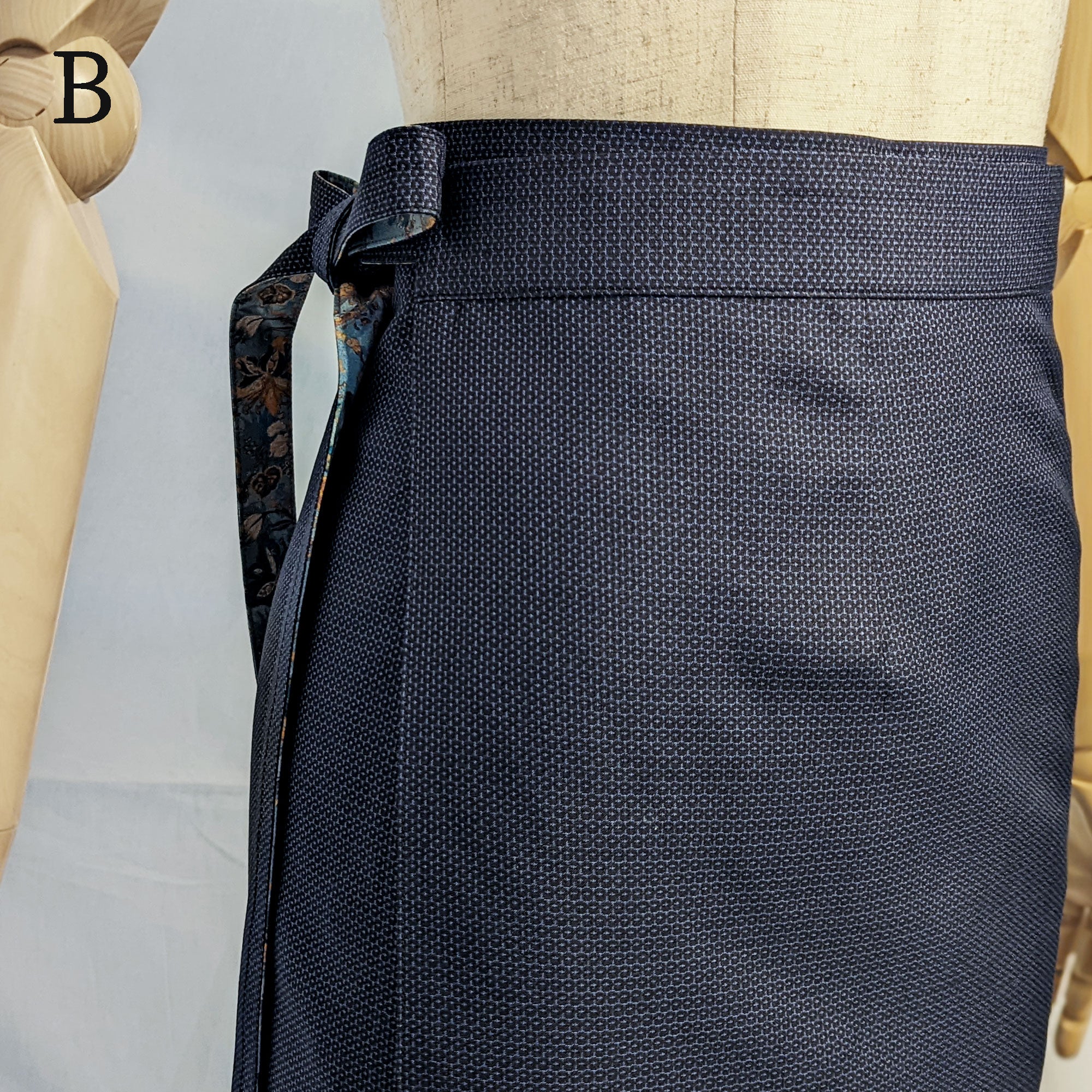 Reversible Skirt Long Straight - Vintage Blu
