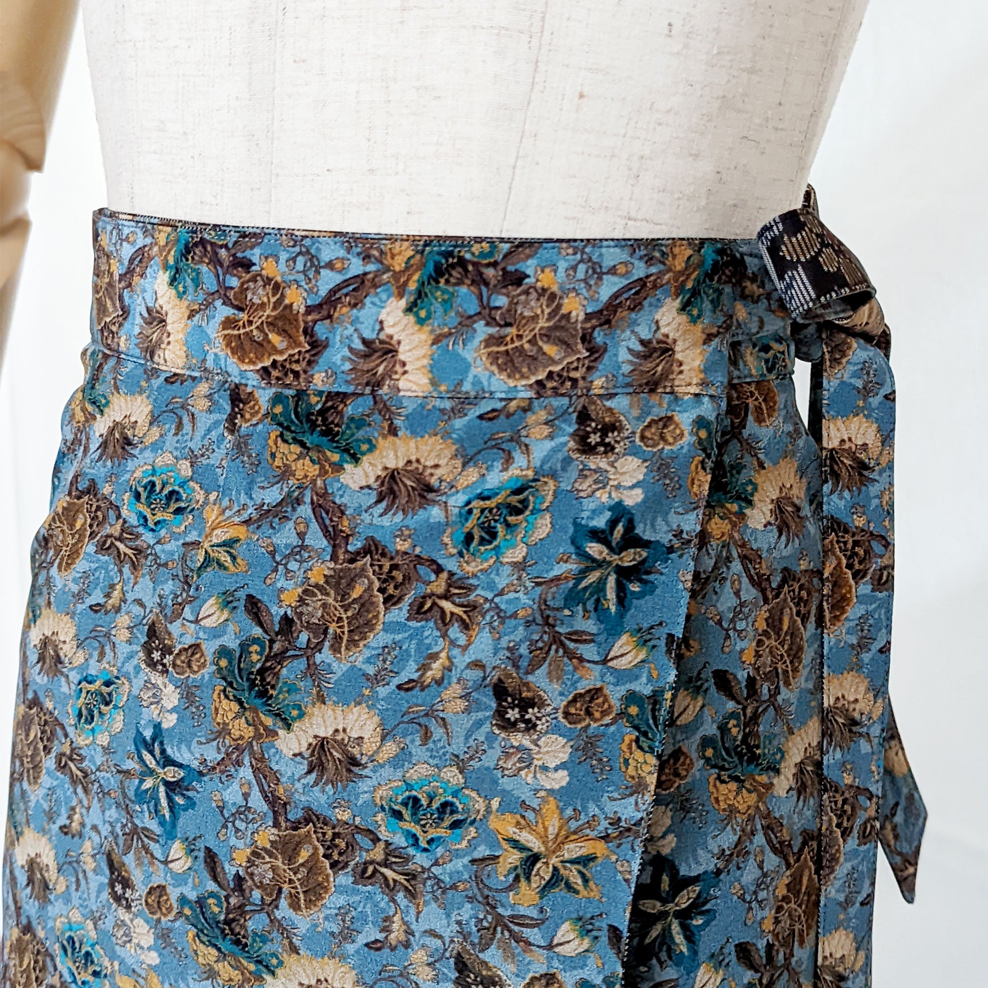 Reversible Skirt Long Straight - Vintage Blu - Oshima