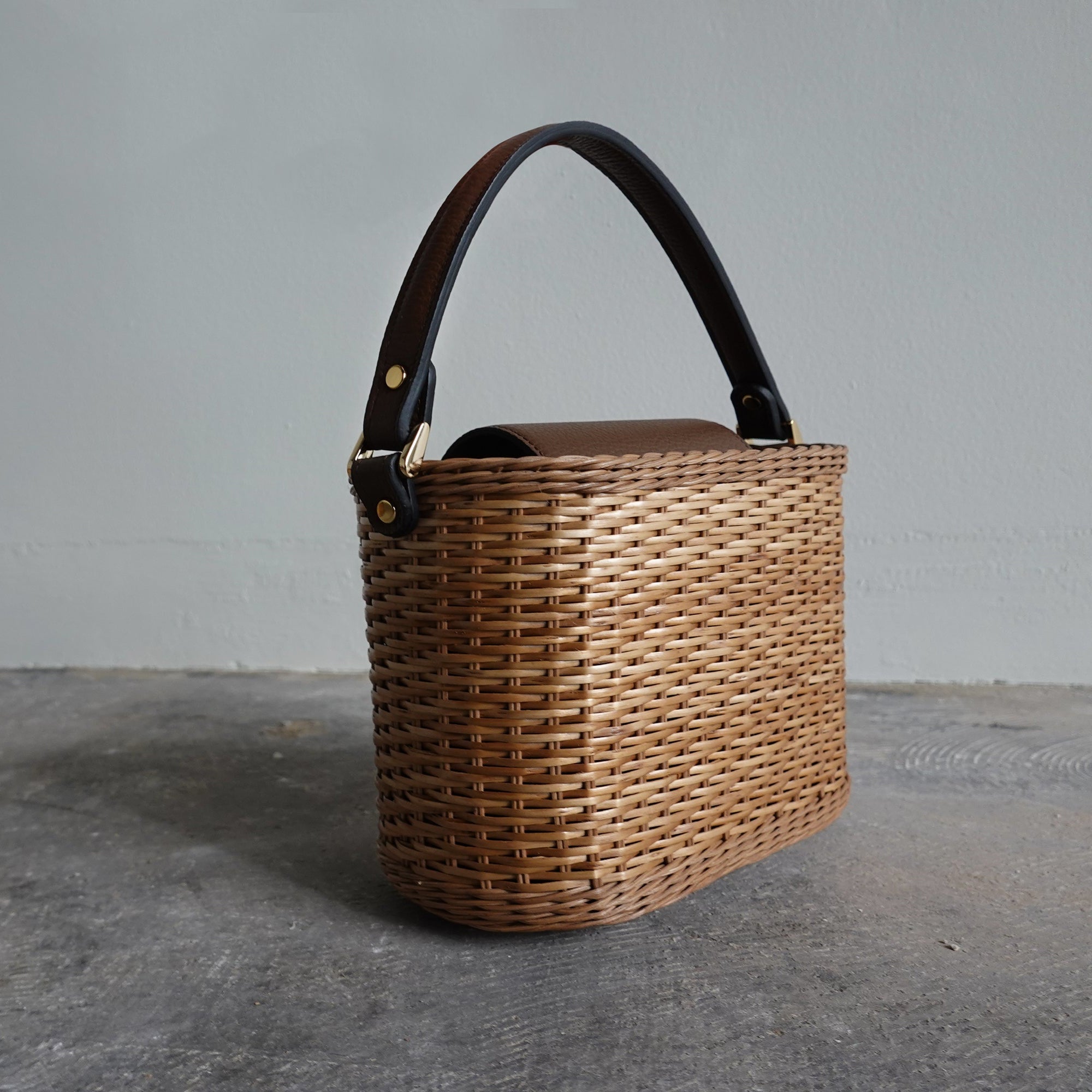 Kiryu-zaiku Basket - Cognac