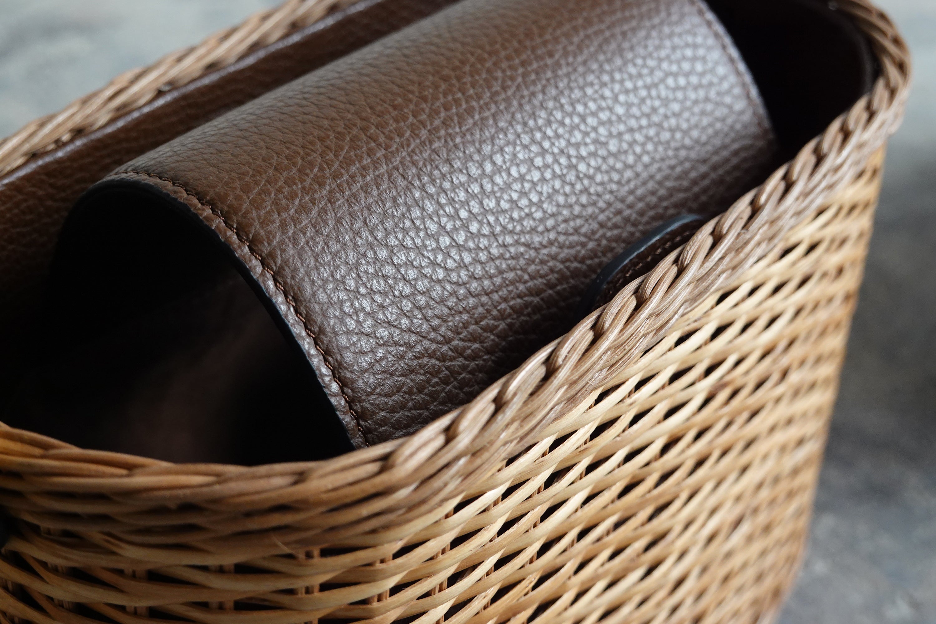 Kiryu-zaiku Basket - Cognac