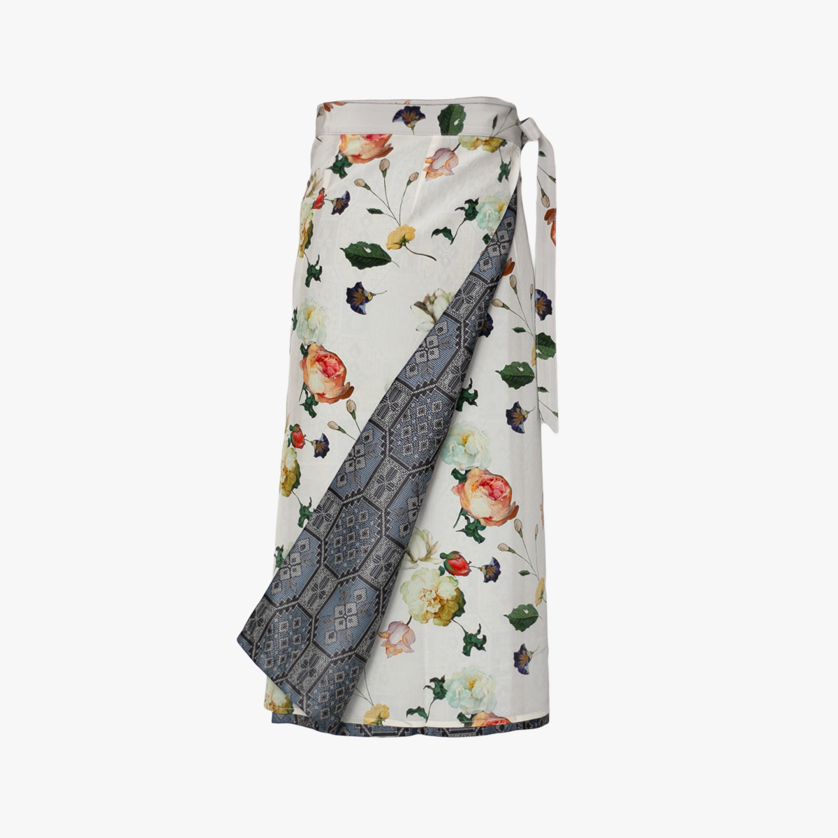 Reversible Skirt Medium Straight - Fiori - Oshima