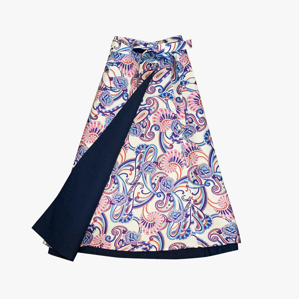 Reversible Skirt Flare - Paisley Bianco