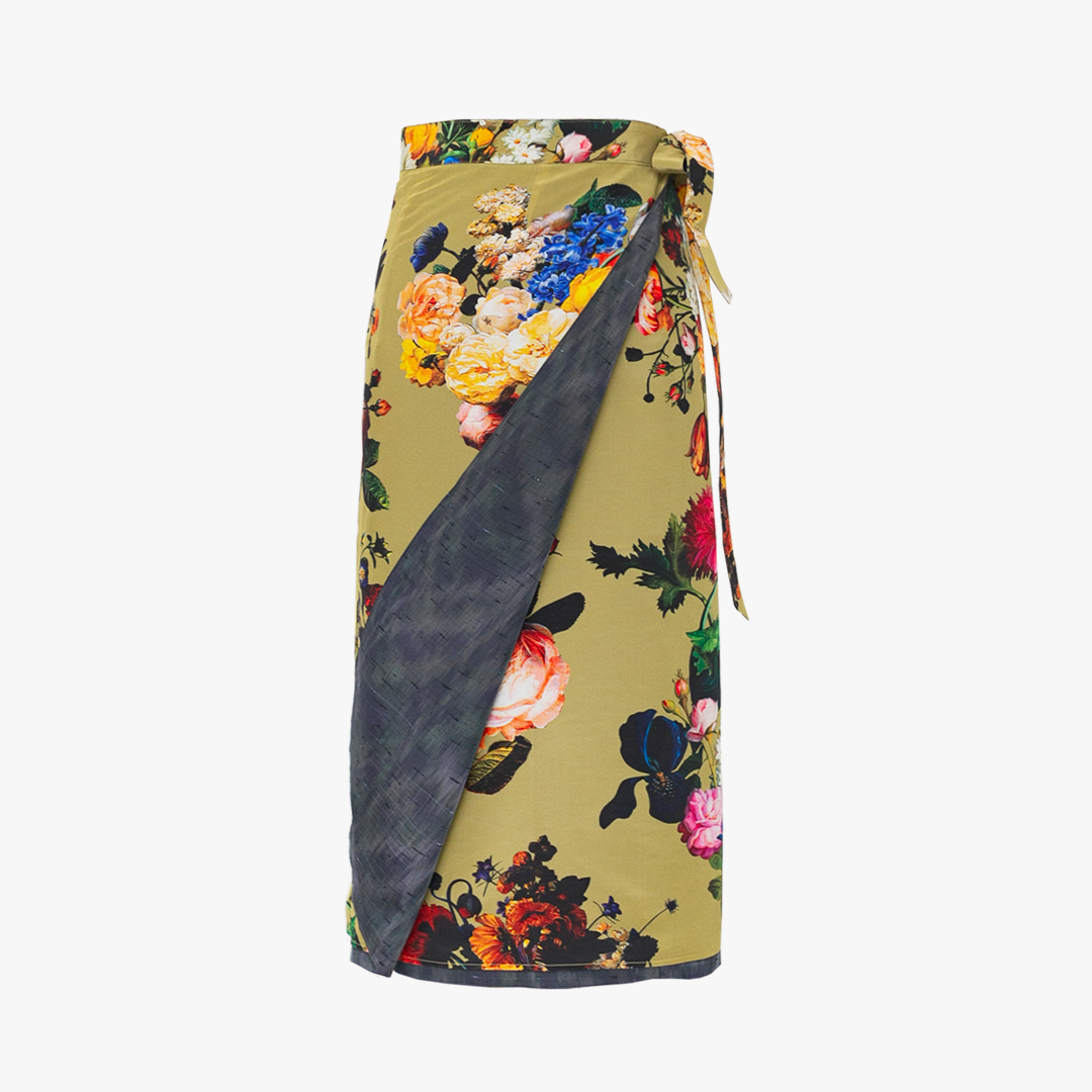 Reversible Skirt Long Straight - Fiori Bloom