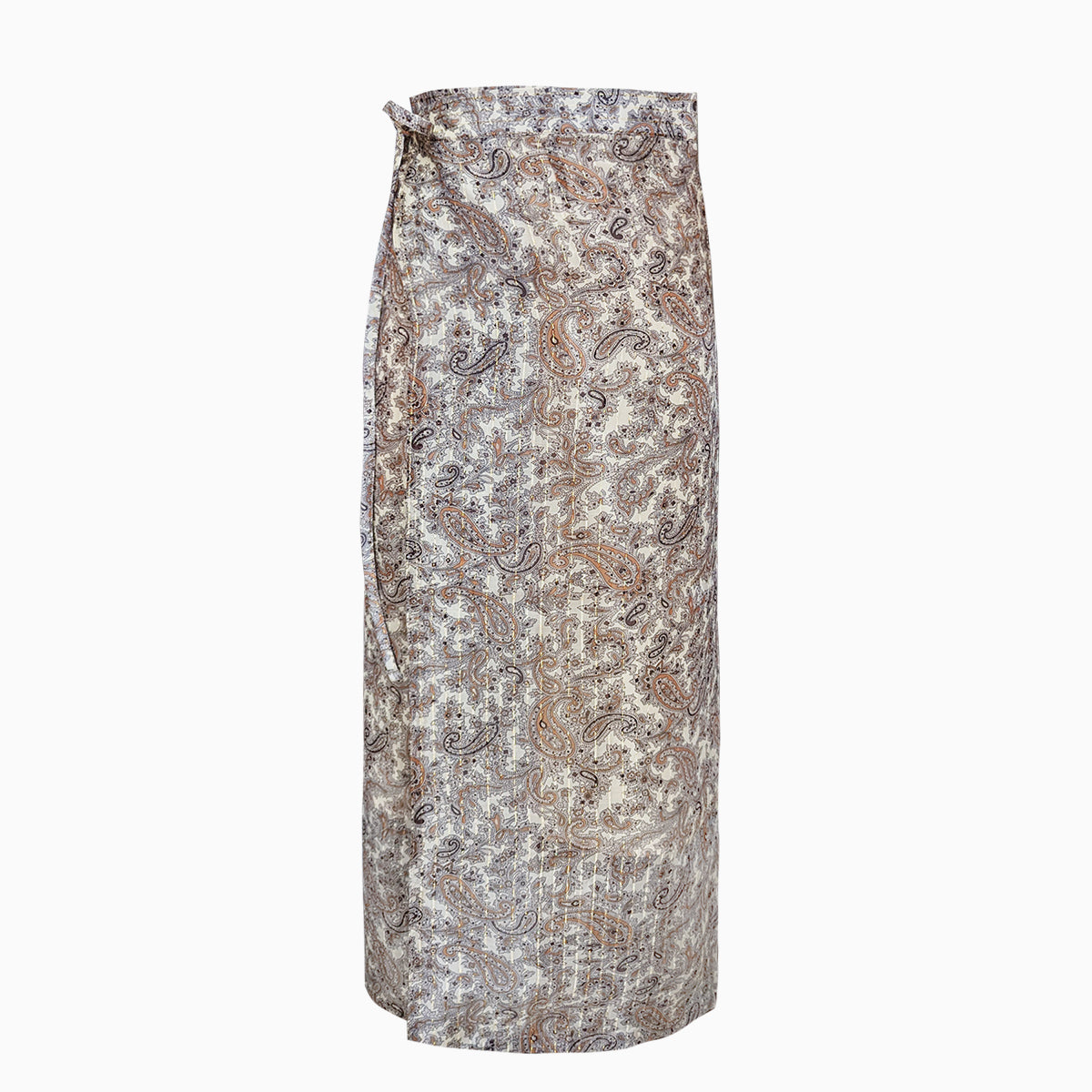 Italian Silk Wrap Skirt - Paisley