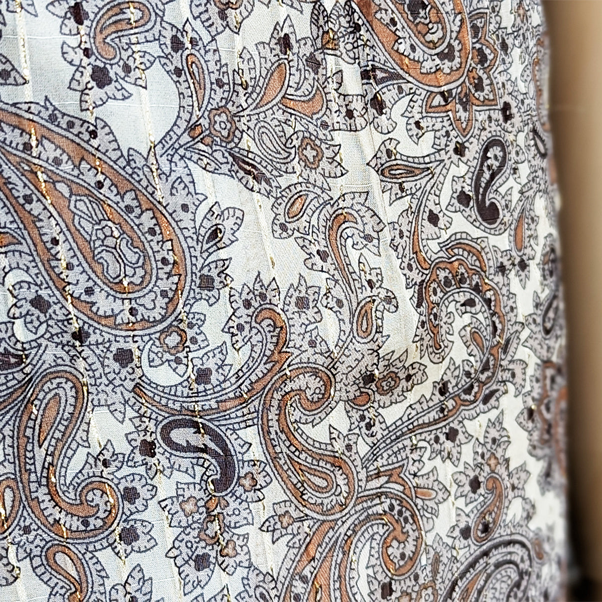 Italian Silk Wrap Skirt - Paisley