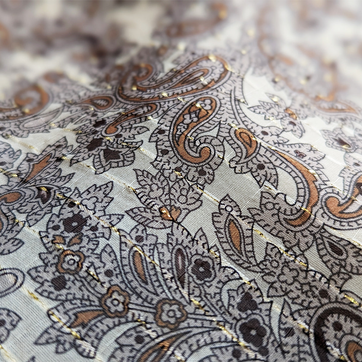 Italian Silk Wrap Skirt - Paisley