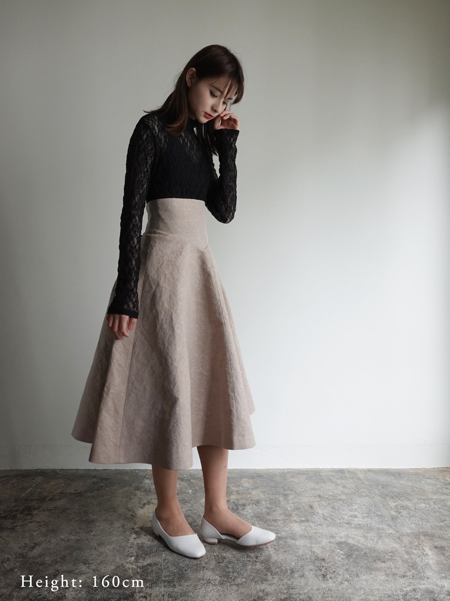 Nishijin High Waist Corset Skirt - Marrone
