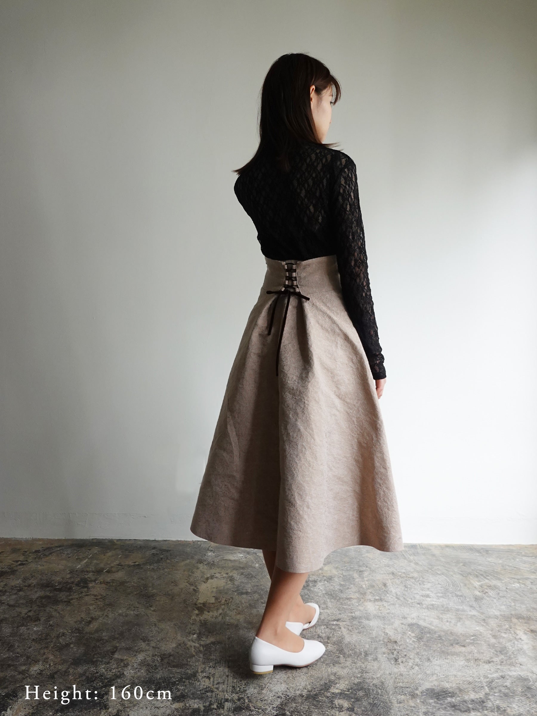 Nishijin High Waist Corset Skirt - Marrone