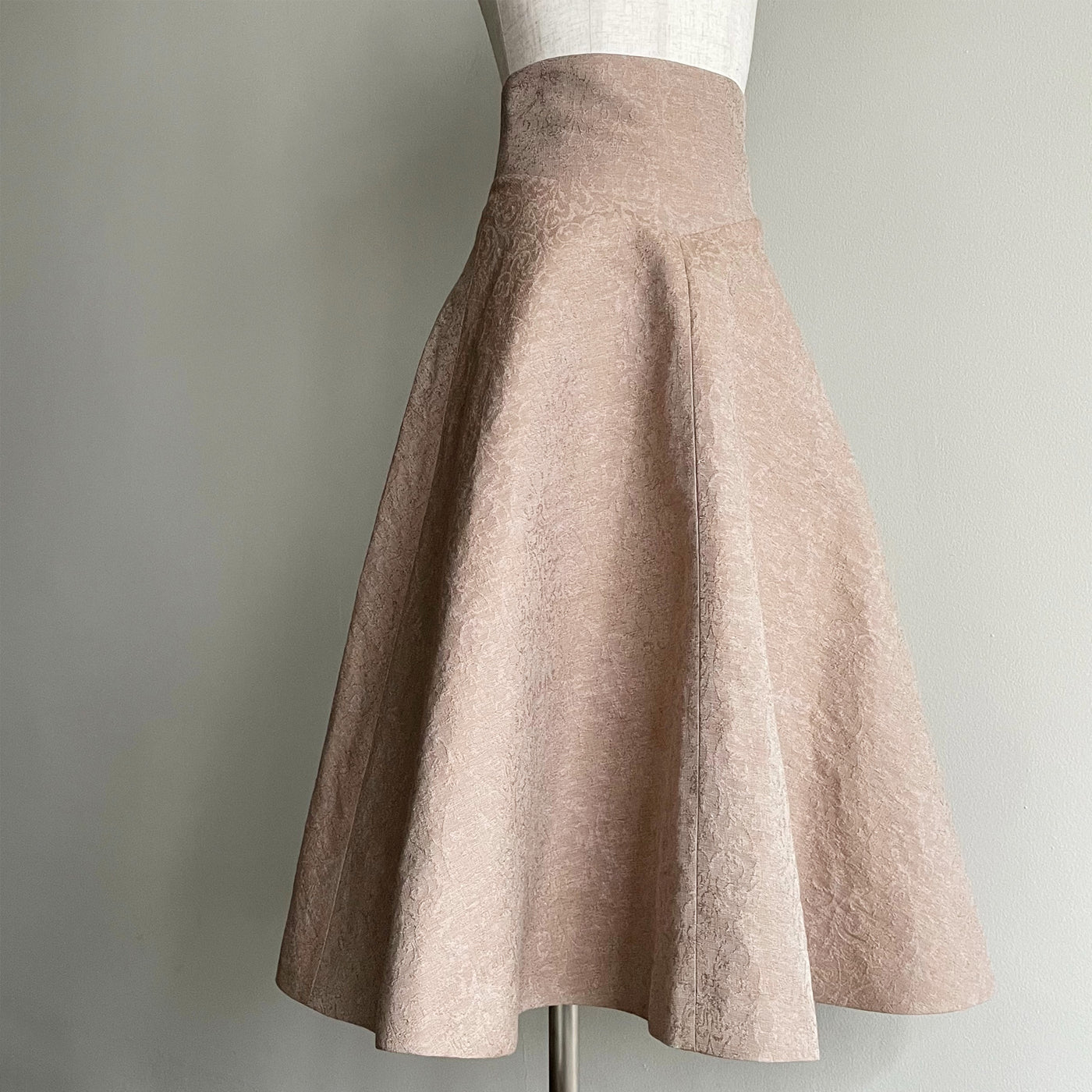 Nishijin High Waist Corset Skirt Marrone